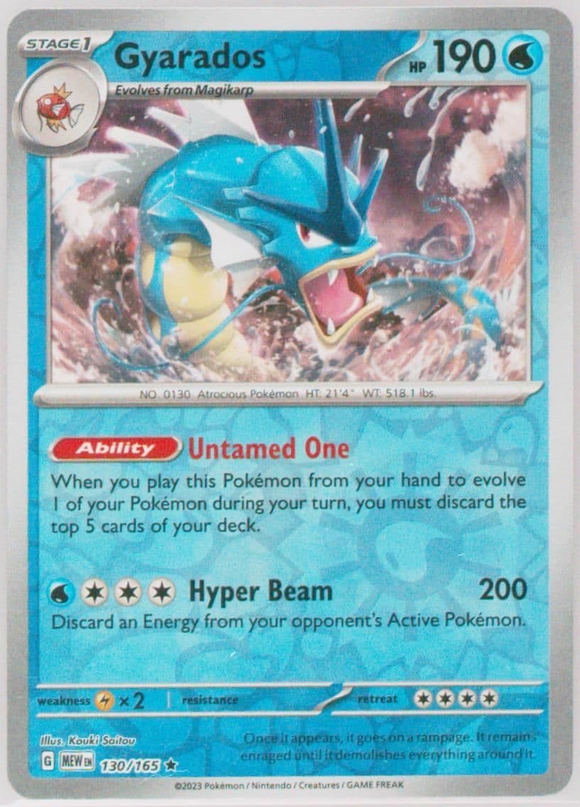 Gyarados Reverse Holo (130) 2023 Pokemon Mew EN-151