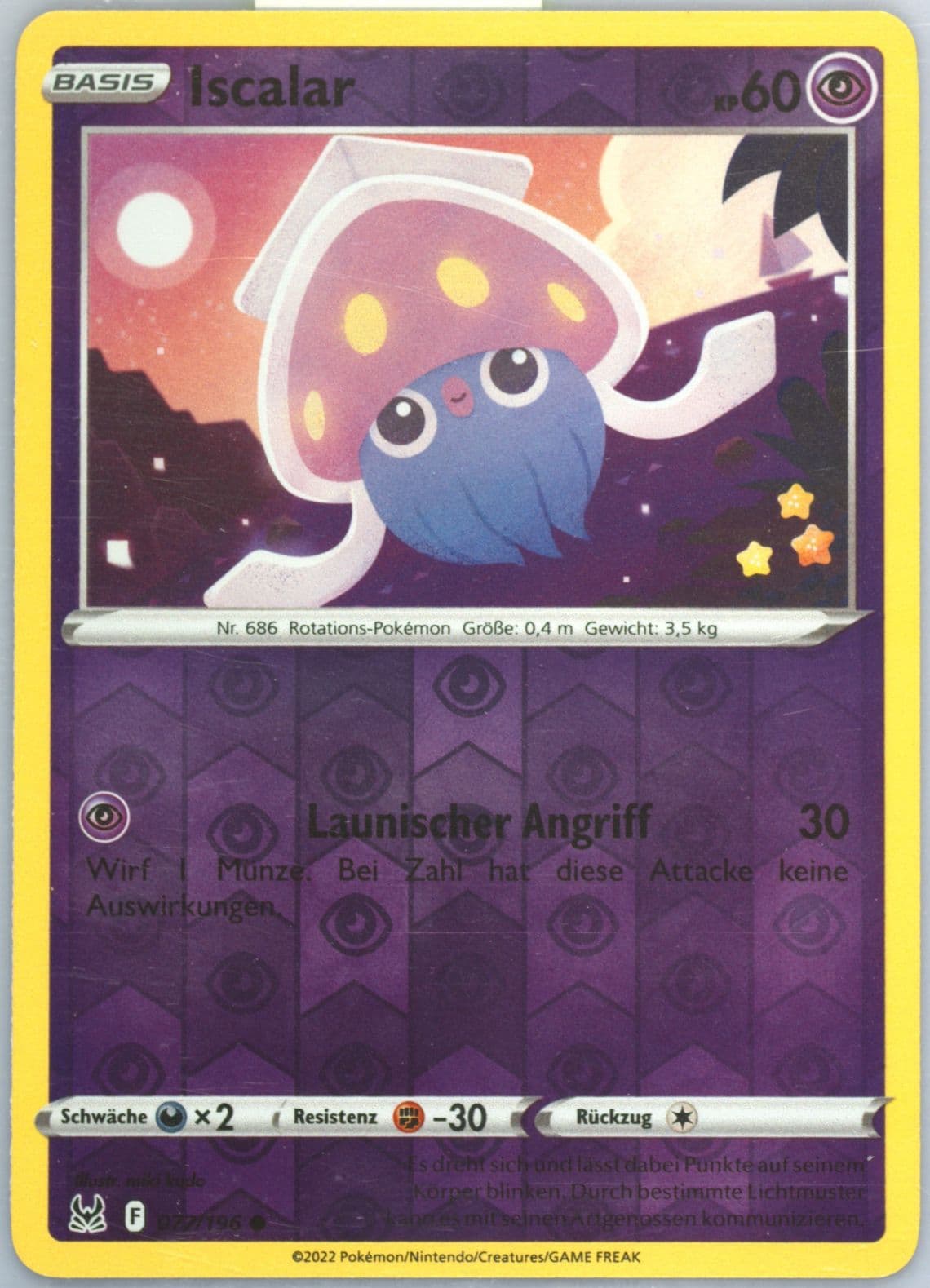 Iscalar-Reverse Foil German (077) 2022 Pokemon Sword & Shield Lost Origin
