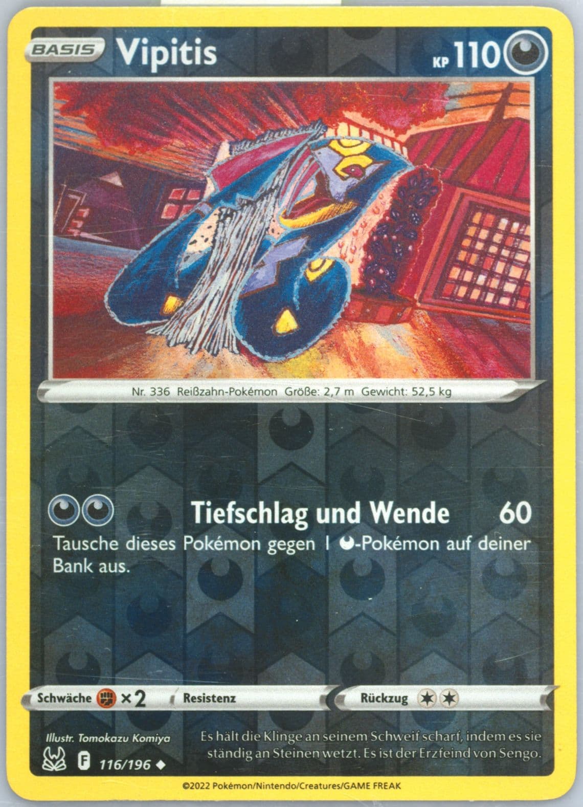Vipitis-Reverse Foil German (116) 2022 Pokemon Sword & Shield Lost Origin