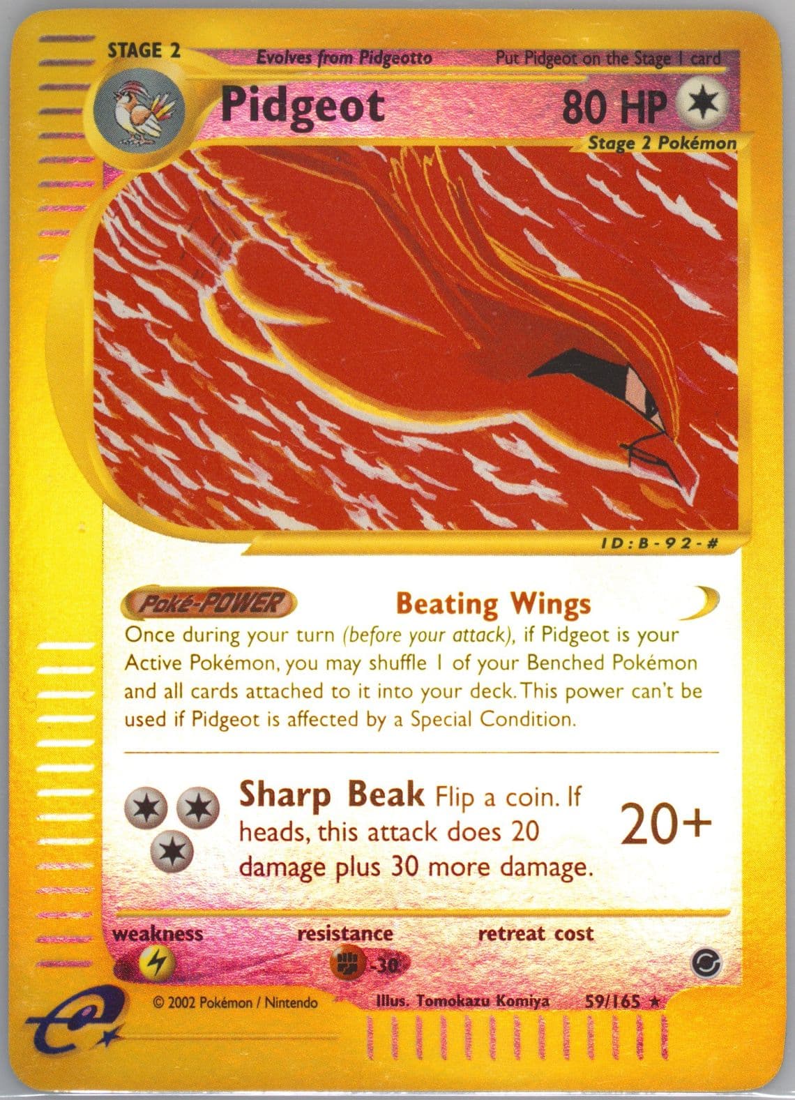 Pidgeot-Reverse Foil (59) 2002 Pokemon Expedition