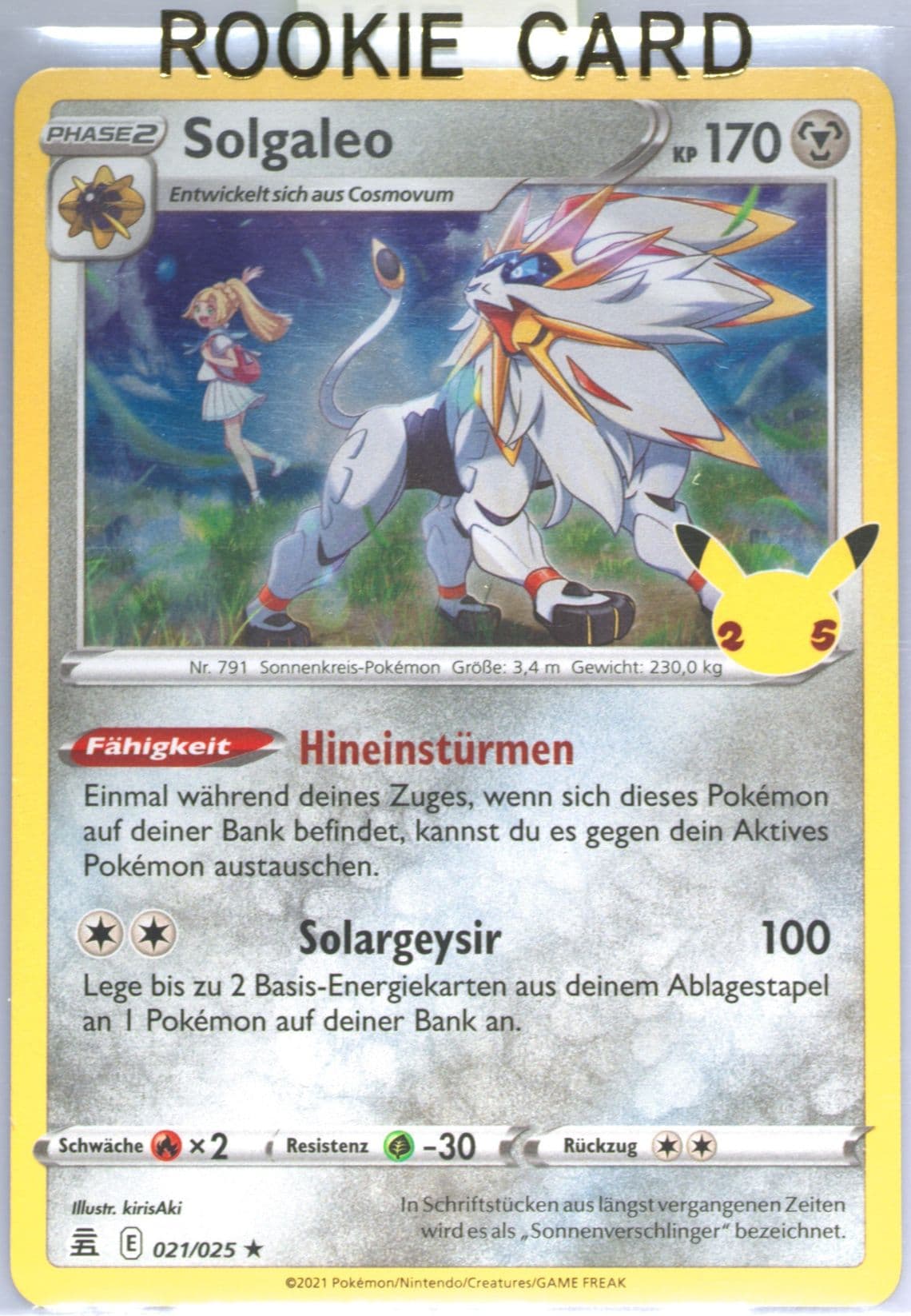 Solgaleo German (021) 2021 Pokemon Celebrations