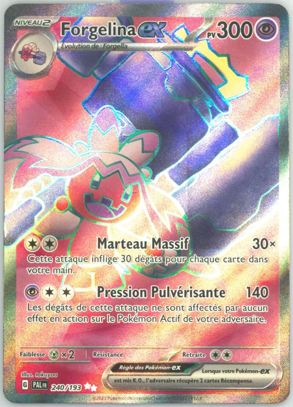 Tinkaton EX Ultra Rare (240) 2023 Pokemon French Pal FR-Paldea Evolved