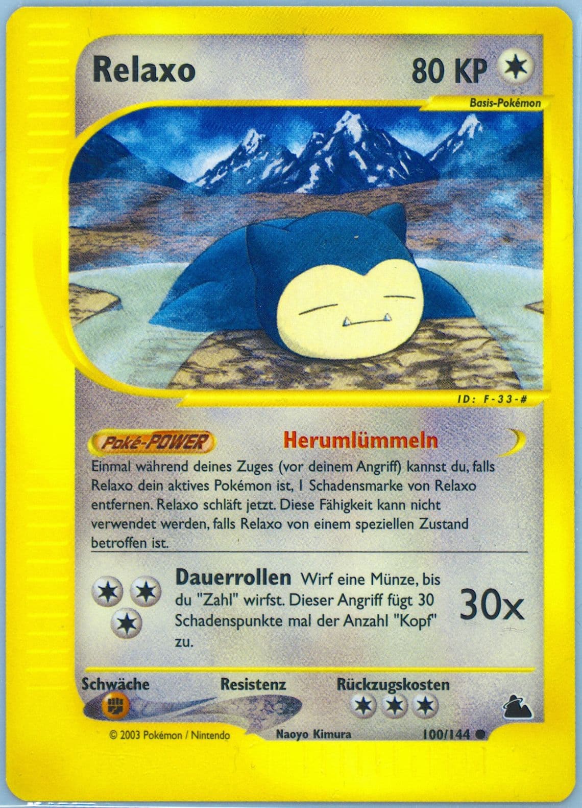 Relaxo German (100) 2003 Pokemon Skyridge
