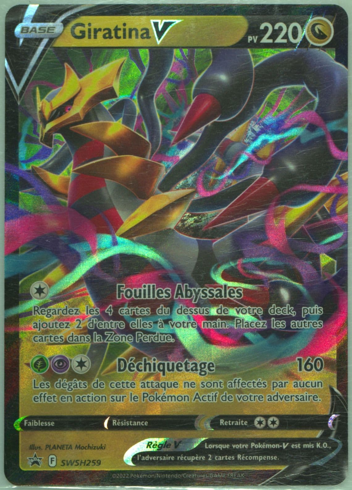 Giratina V Hidden Potential Tins-French (259) 2022 Pokemon Swsh Black Star Promo