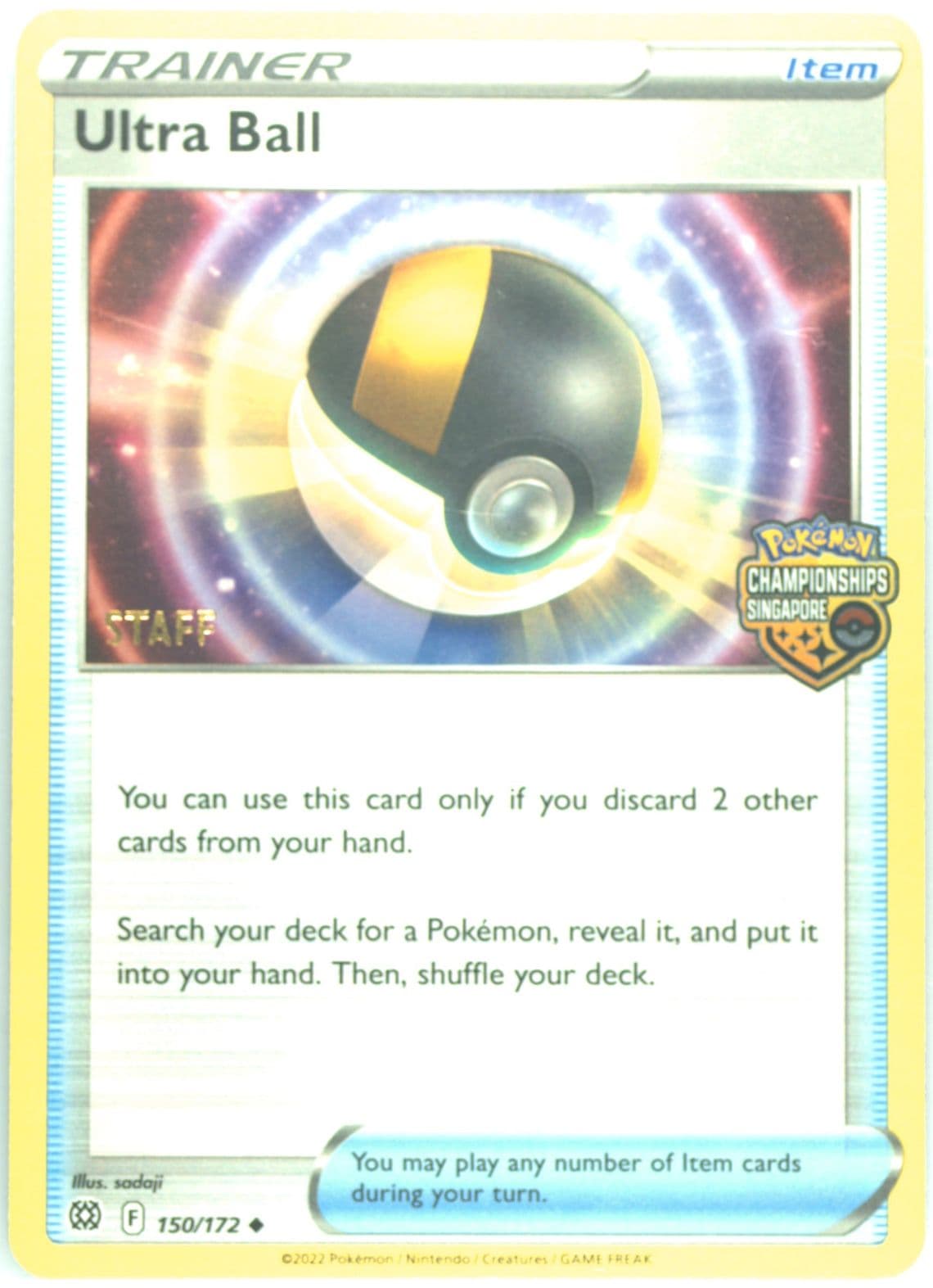 Ultra Ball-Holo Pokemon Championship 2022-2023 Singapore-Staff (150) 2022 Pokemon Sword & Shield Brilliant Stars