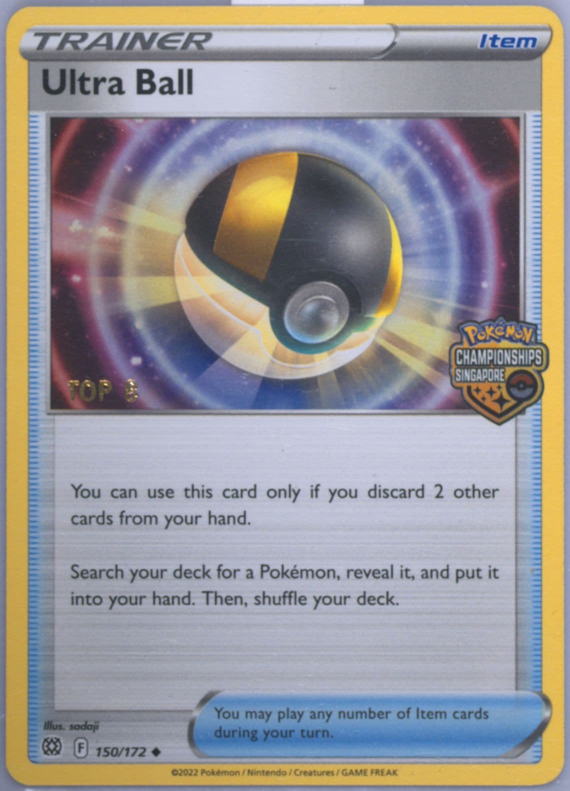 Ultra Ball-Holo Pokemon Championship 2022-2023 Singapore-Top 8 (150) 2022 Pokemon Sword & Shield Brilliant Stars
