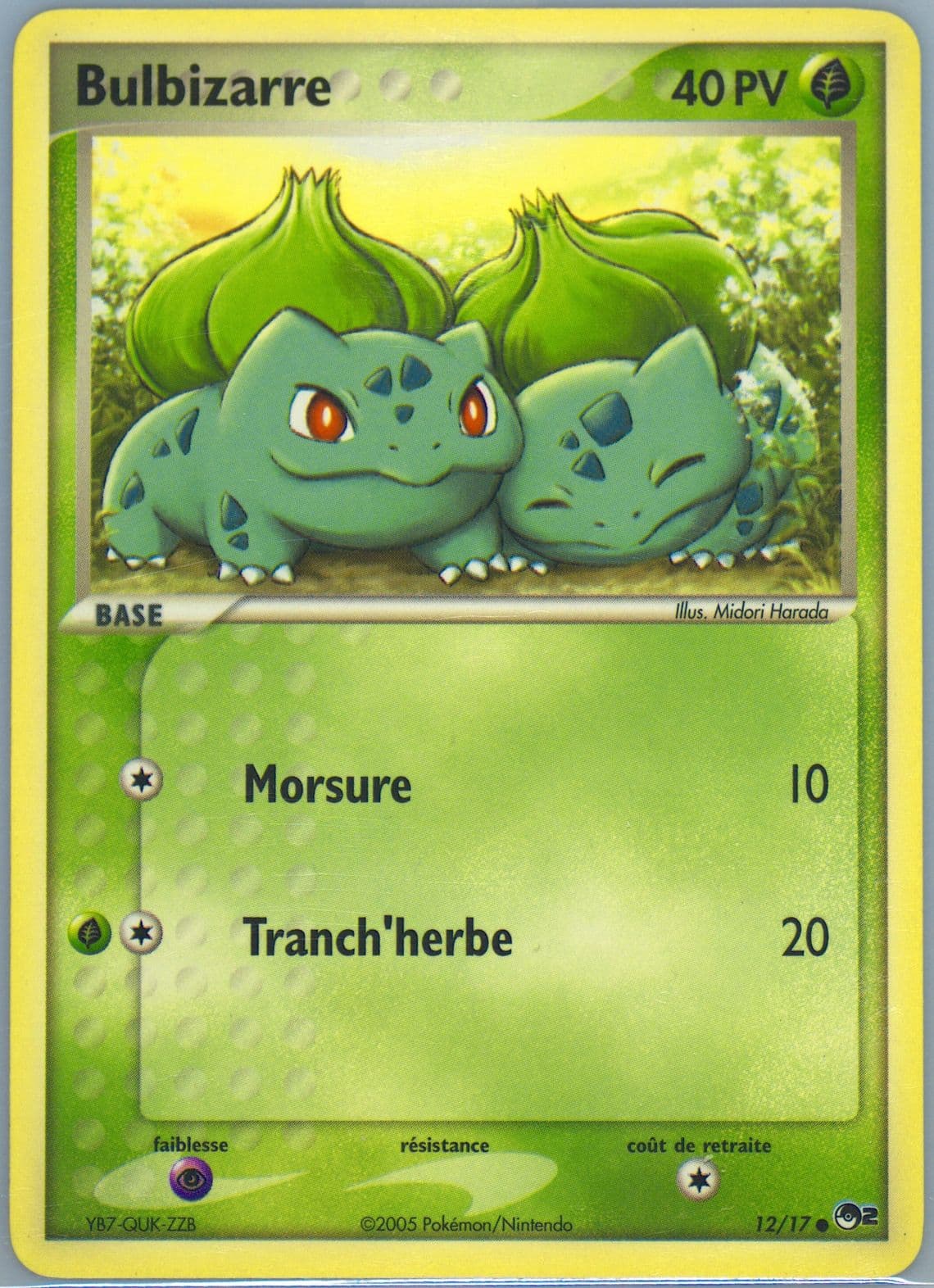 Bulbizarre French (12) 2005 Pokemon Pop Series 2