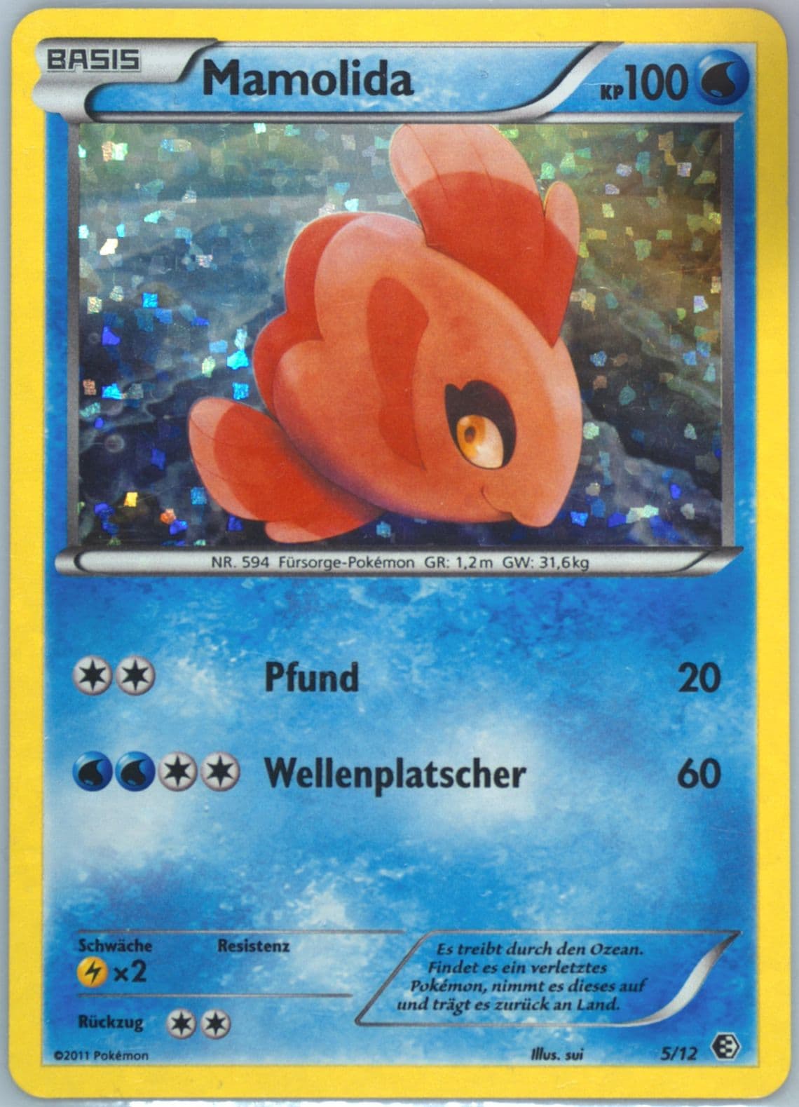 Mamolida-Holo (5) 2012 Pokemon German McDonalds Collection