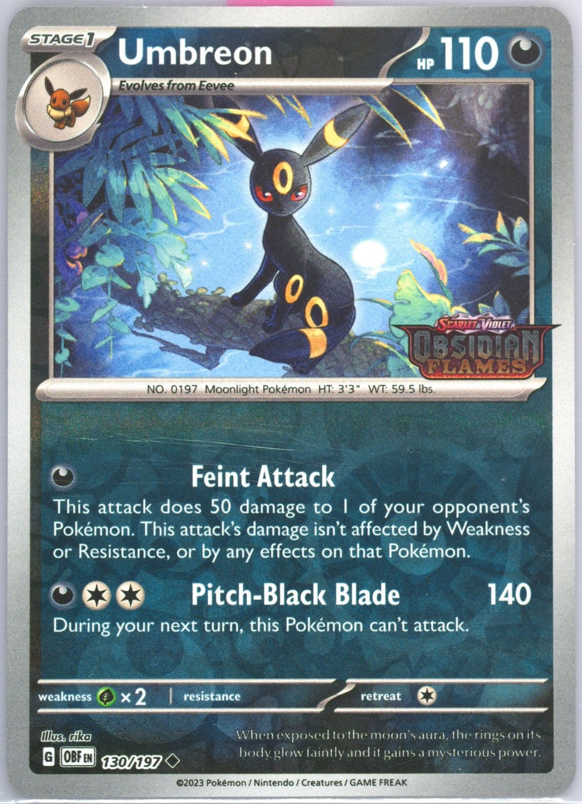 Umbreon Europe Exclusive (130) 2023 Pokemon Obf EN-Obsidian Flames