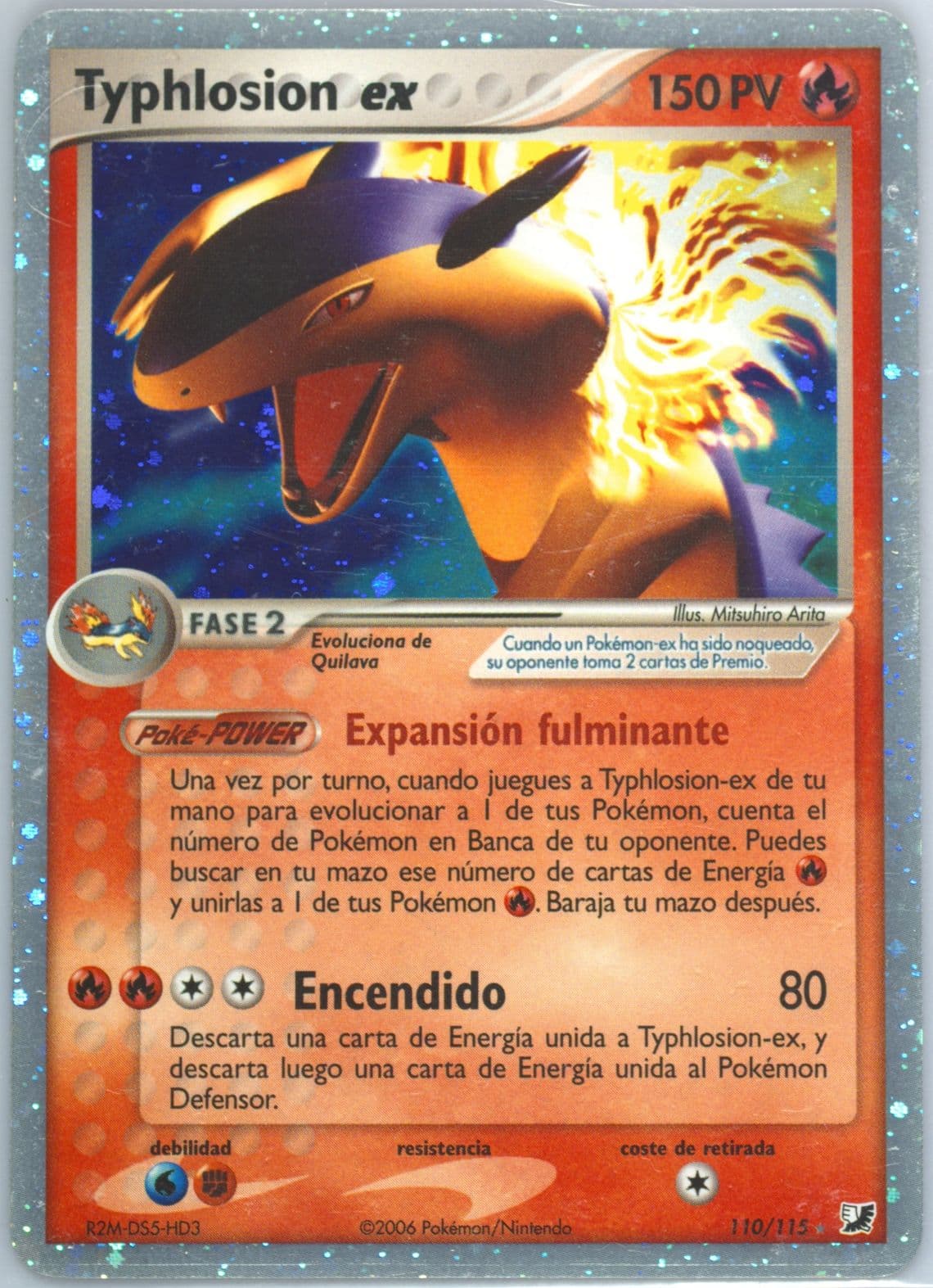 Typhlosion EX-Holo Spanish (110) 2005 Pokemon EX Unseen Forces