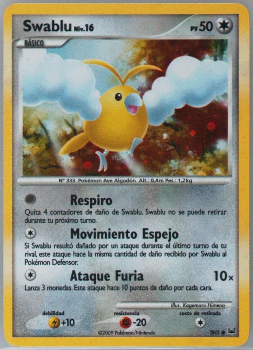 Swablu-Holo Spanish (SH5) 2009 Pokemon Platinum