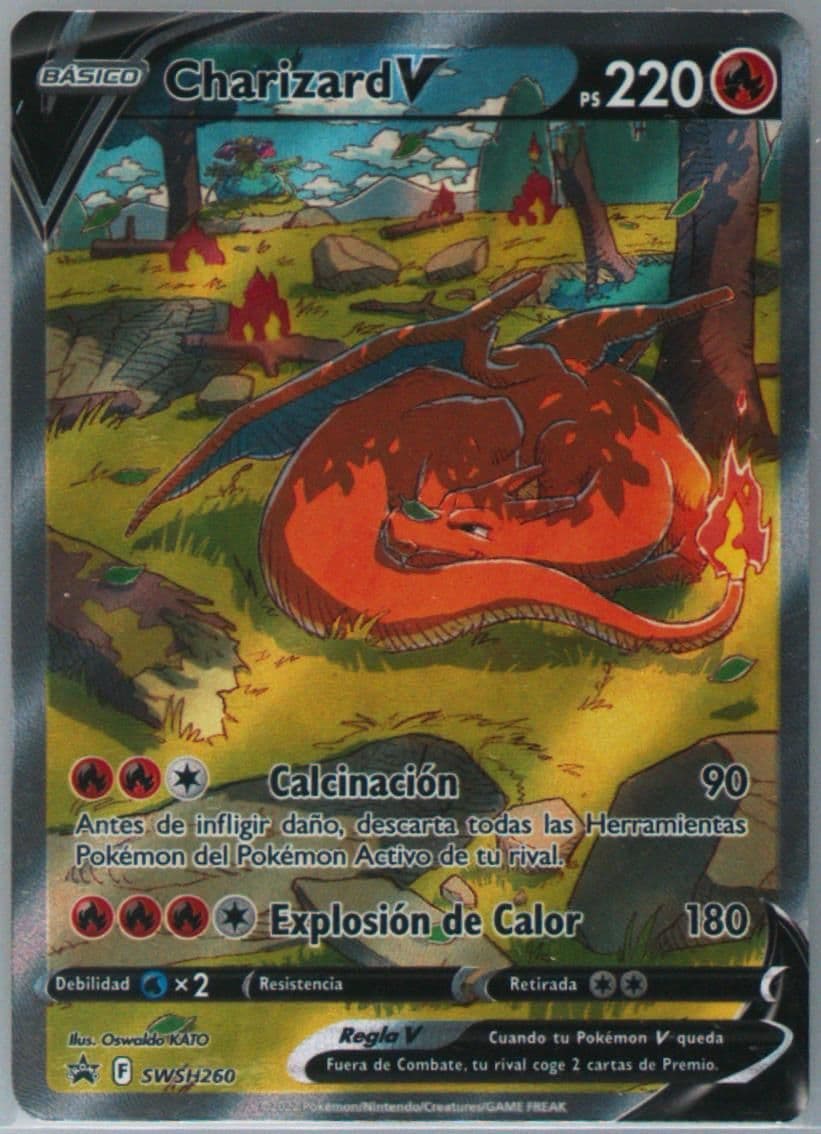 Full Art/Charizard V Sword & Shield Ultra-Premium Collection-Charizard-Spanish (260) 2022 Pokemon Swsh Black Star Promo