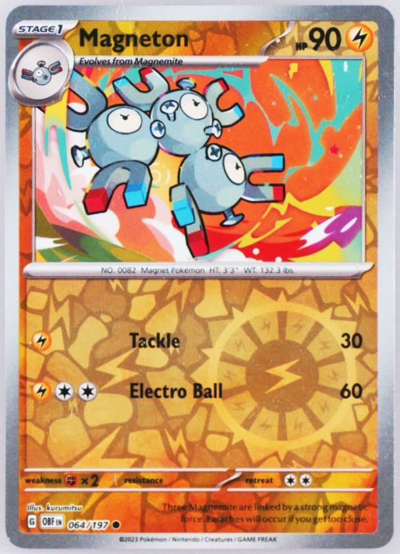 Magneton Reverse Holo (064) 2023 Pokemon Obf EN-Obsidian Flames