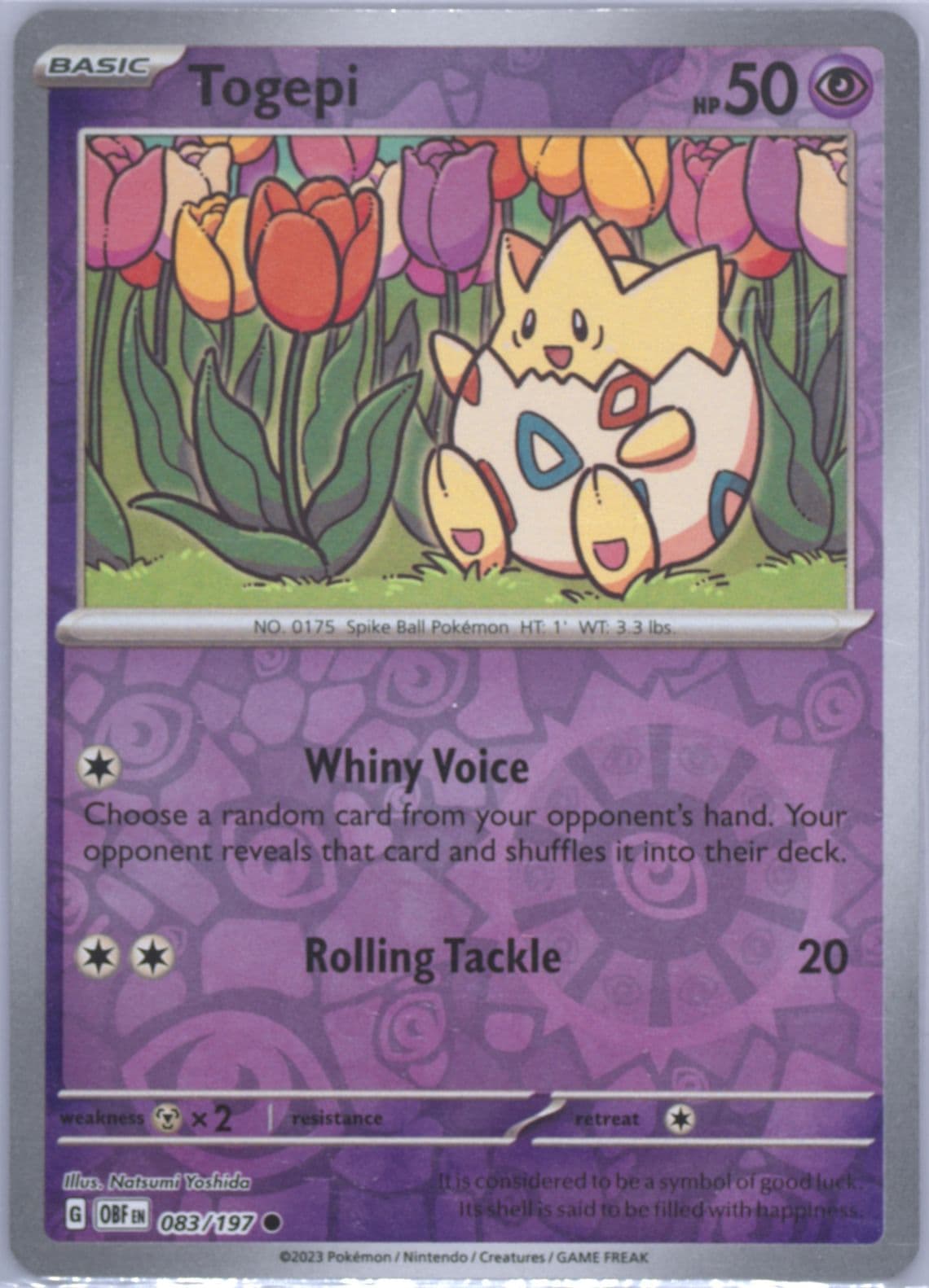 Togepi Reverse Holo (083) 2023 Pokemon Obf EN-Obsidian Flames