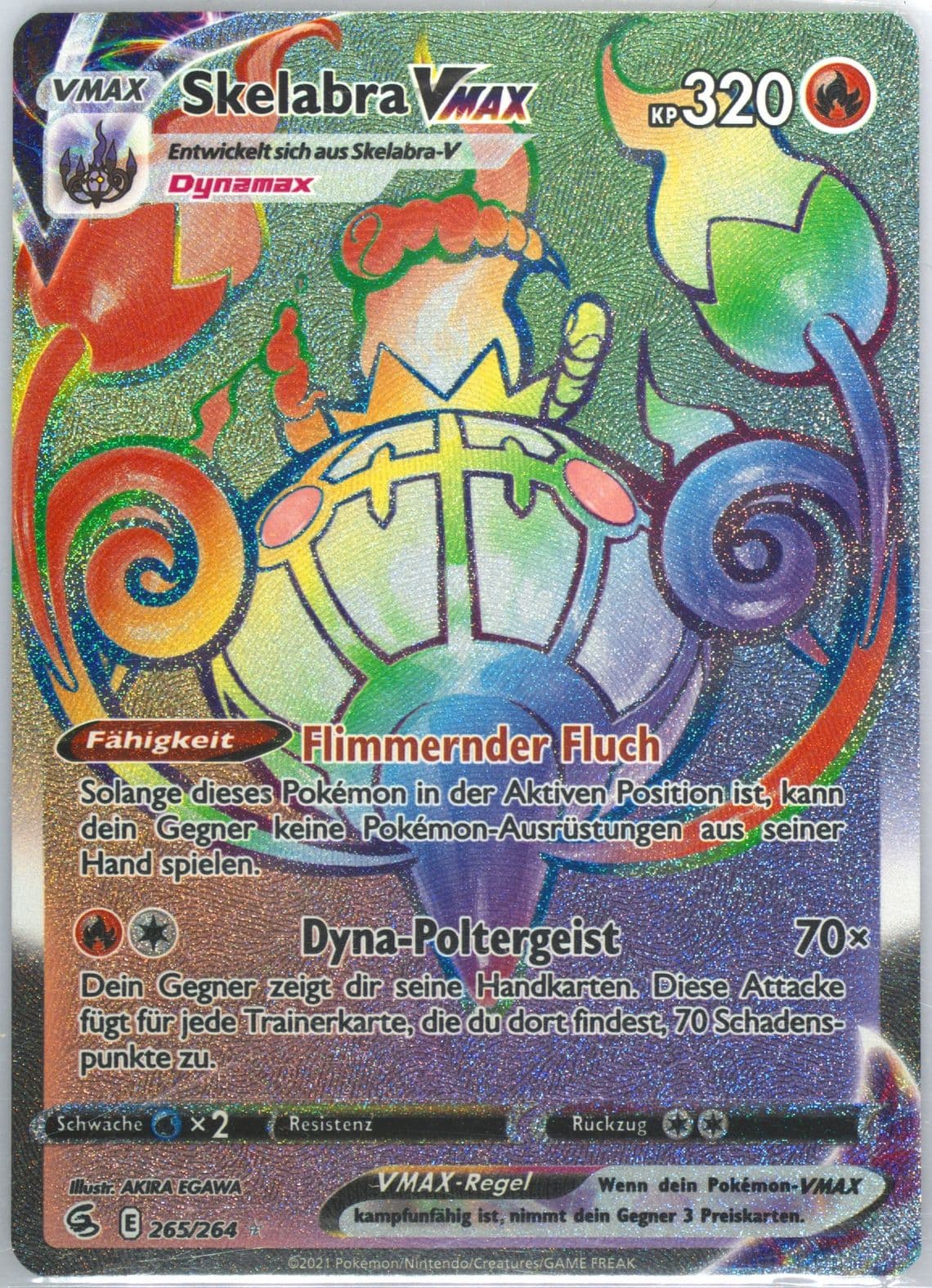 Full Art/Skelabra German-Secret (265) 2021 Pokemon Sword & Shield Fusion Strike