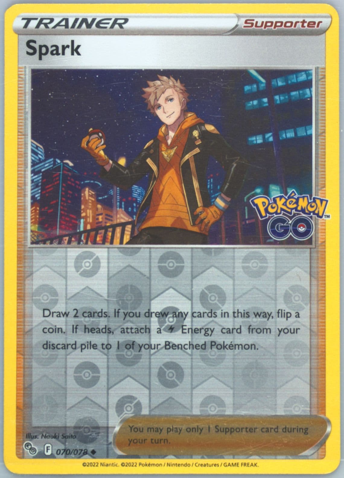 Spark-Reverse Foil (070) 2022 Pokemon Go