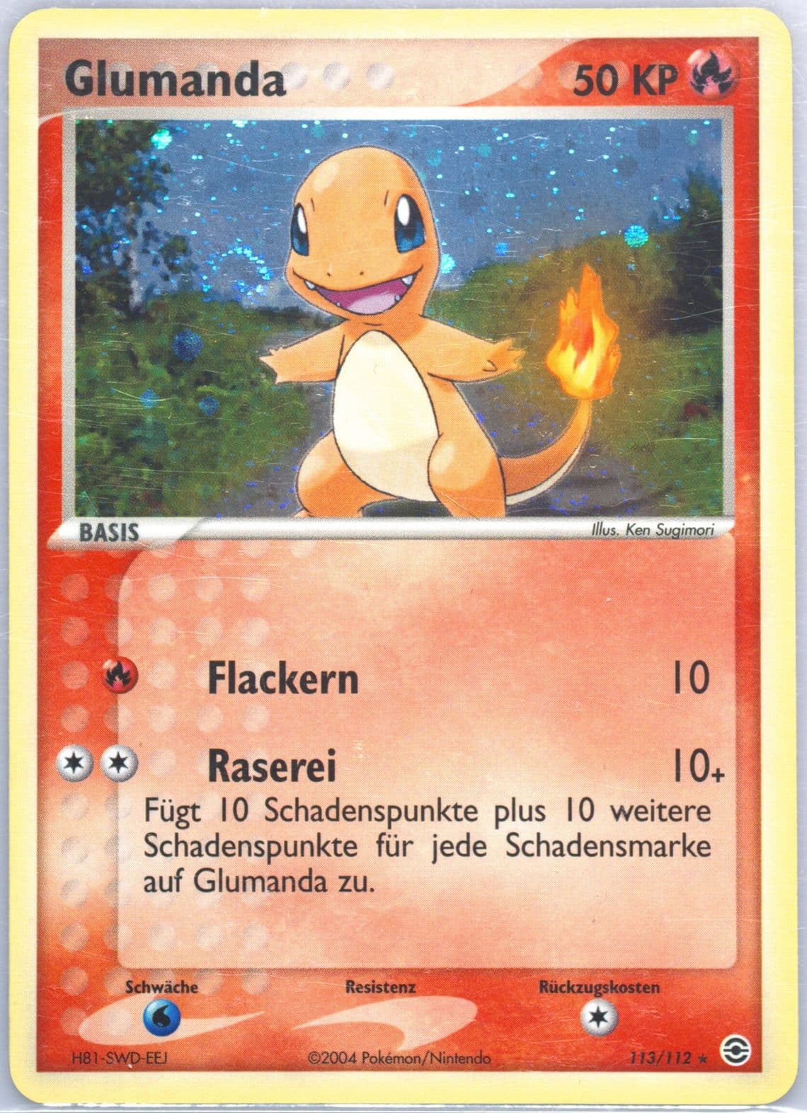 Glumanda-Holo German (113) 2004 Pokemon EX Fire Red & Leaf Green