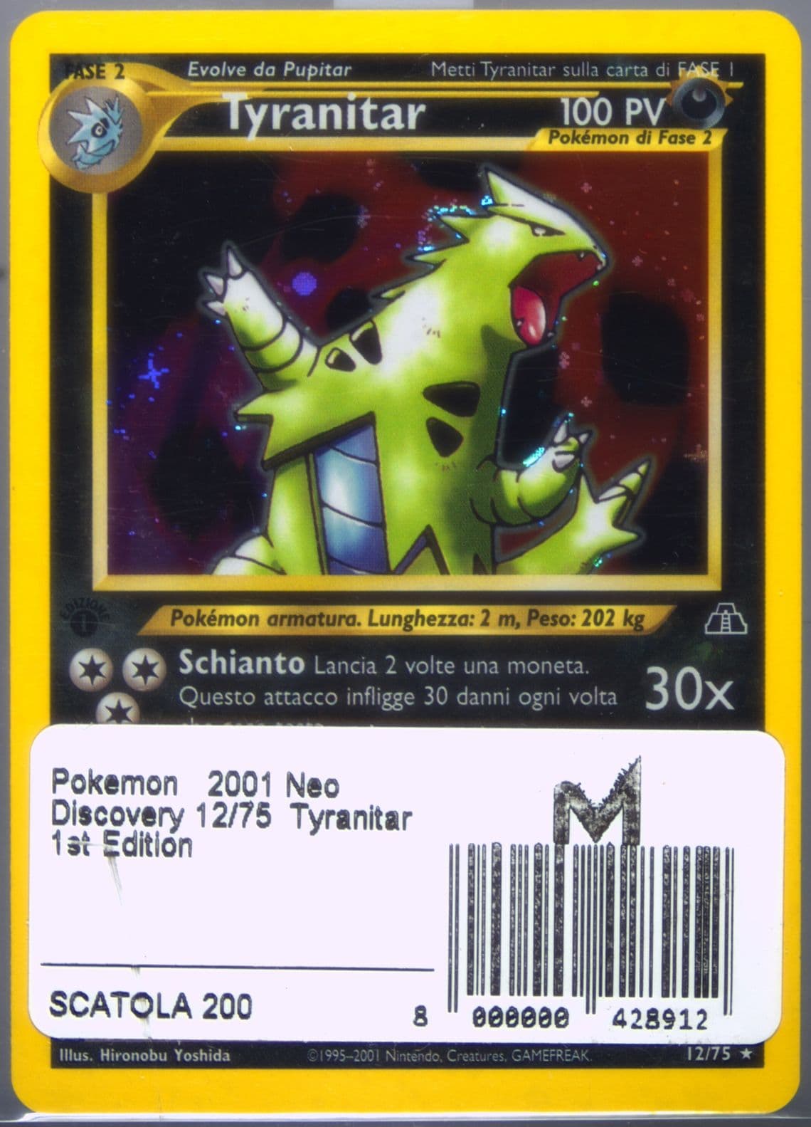 Tyranitar-Holo Italian-1st Edition (12) 2001 Pokemon Neo Discovery