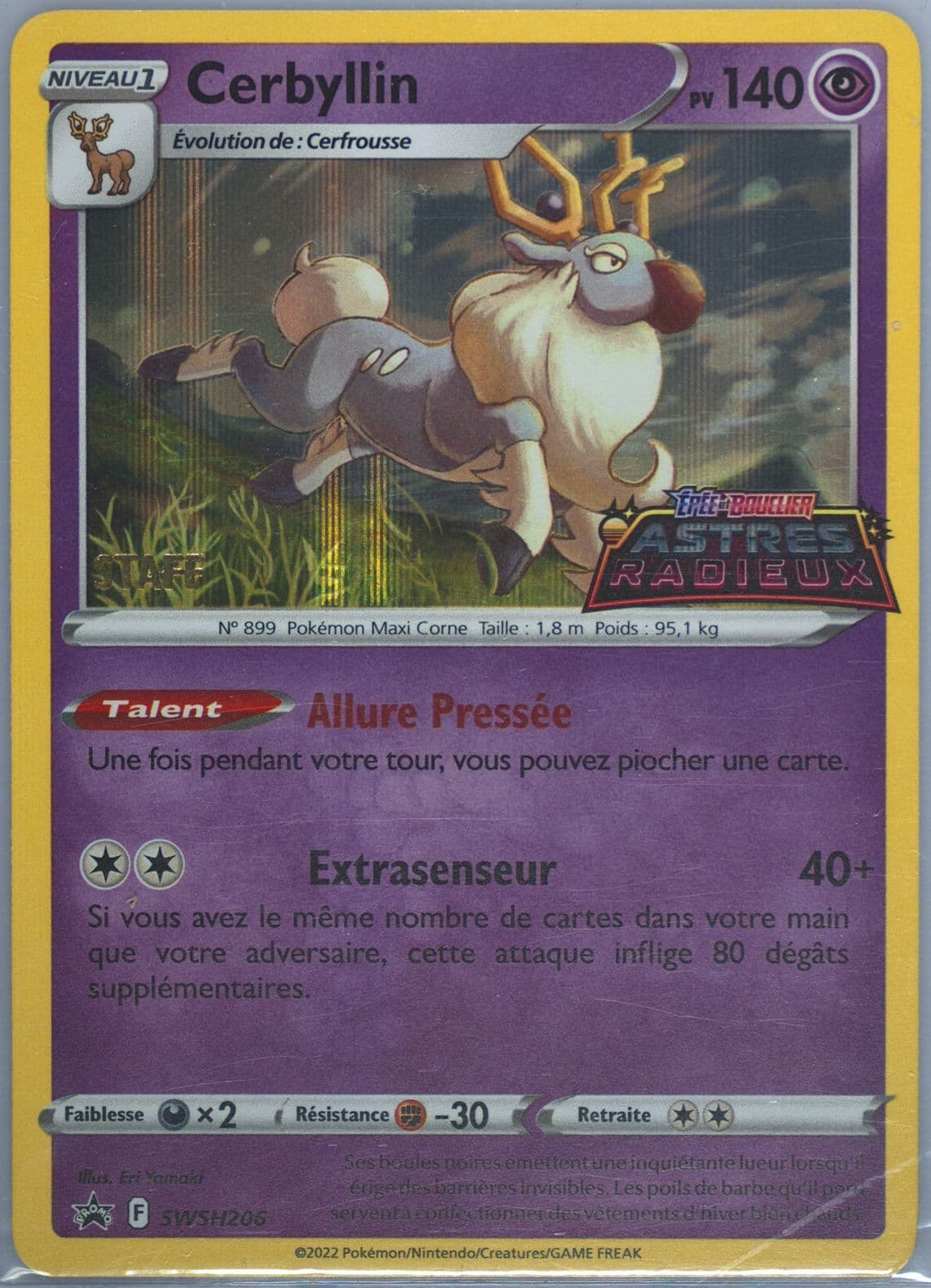 Cerbyllin-Holo Prerelease-Staff-French (206) 2023 Pokemon Swsh Black Star Promo