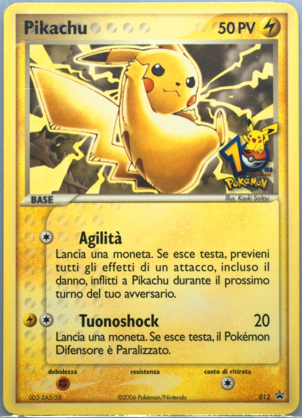 Pikachu Journey Across America-Italian (012) 2006 Pokemon Black Star Promos