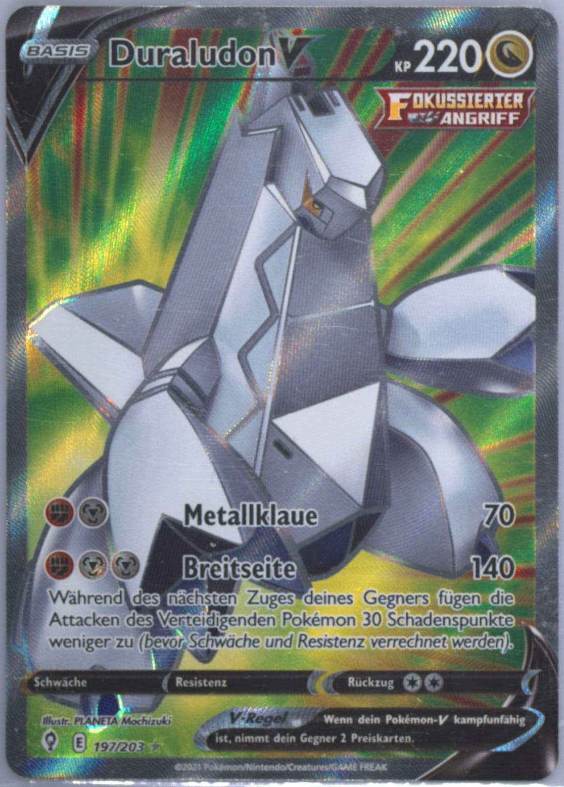 Full Art/Duraludon V German (197) 2021 Pokemon Sword & Shield Evolving Skies