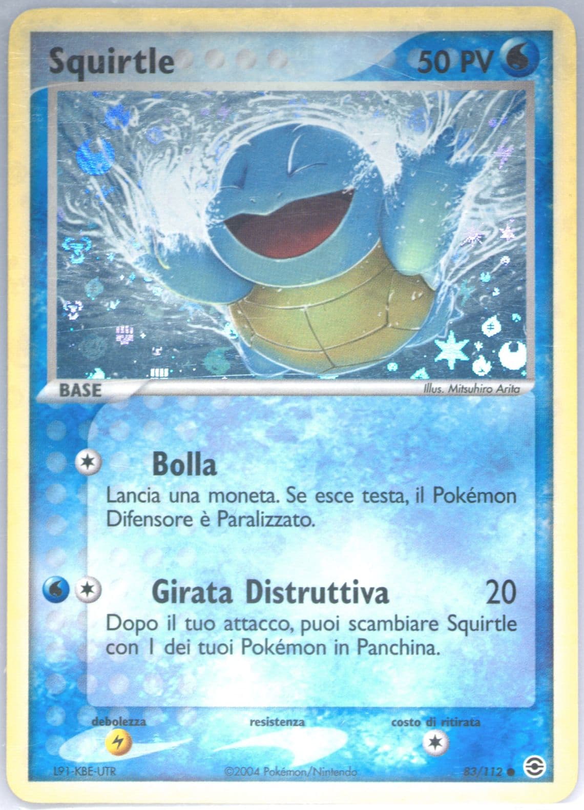 Squirtle-Reverse Foil Italian (83) 2004 Pokemon EX Fire Red & Leaf Green