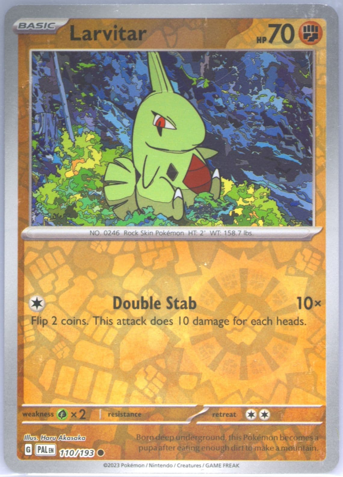 Larvitar Reverse Holo (110) 2023 Pokemon Pal EN-Paldea Evolved