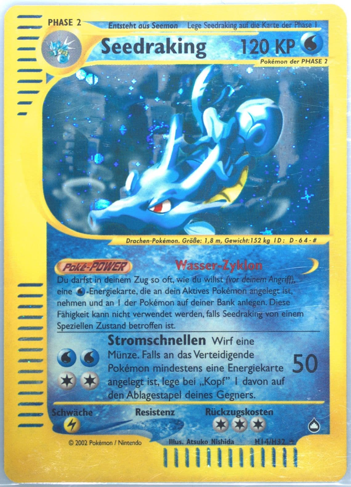 Seedraking-Holo German (H14) 2003 Pokemon Aquapolis