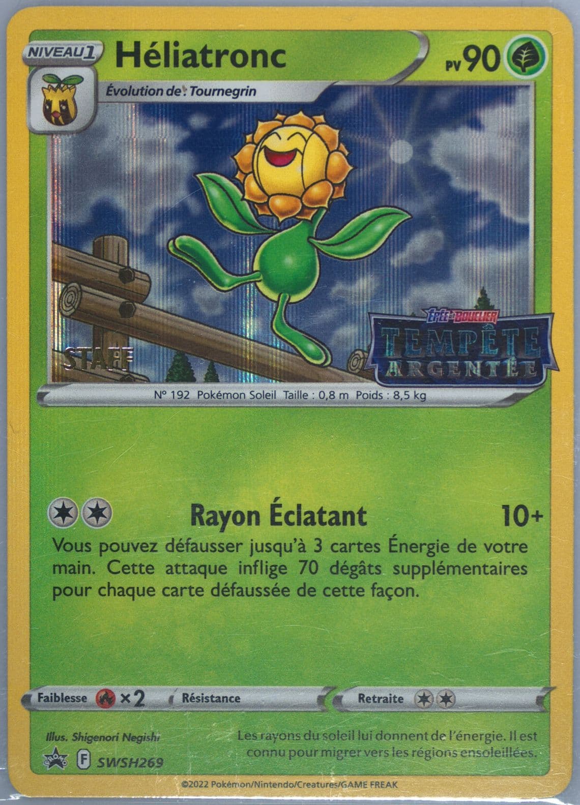 Heliatronc Prerelease-Staff-French (269) 2023 Pokemon Swsh Black Star Promo