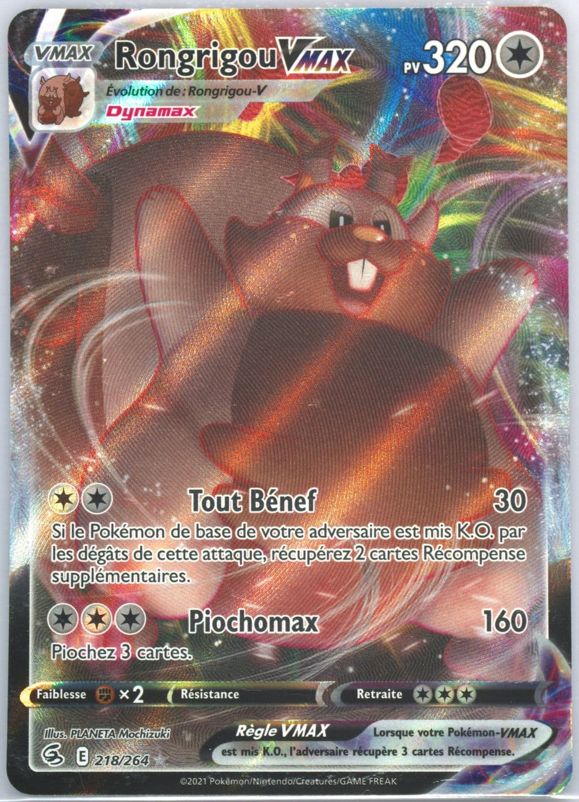 Full Art/Rongrigou Vmax French (218) 2021 Pokemon Sword & Shield Fusion Strike