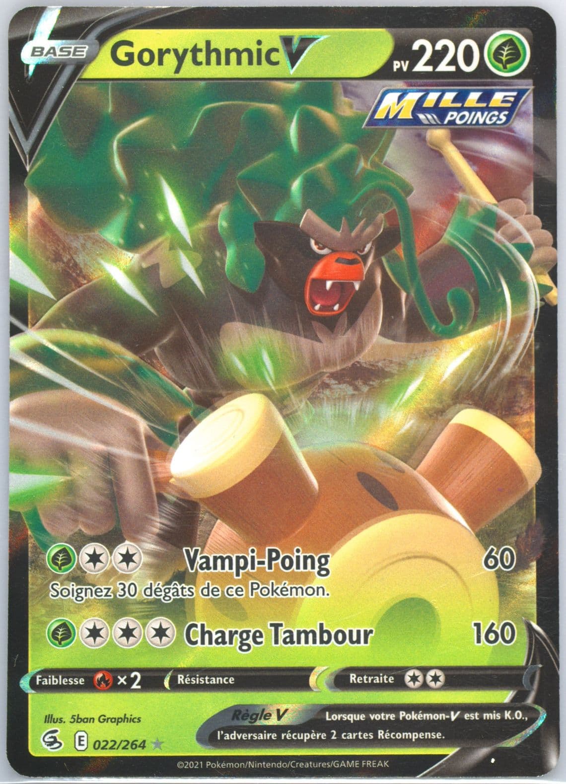 Gorythmic V French (22) 2021 Pokemon Sword & Shield Fusion Strike