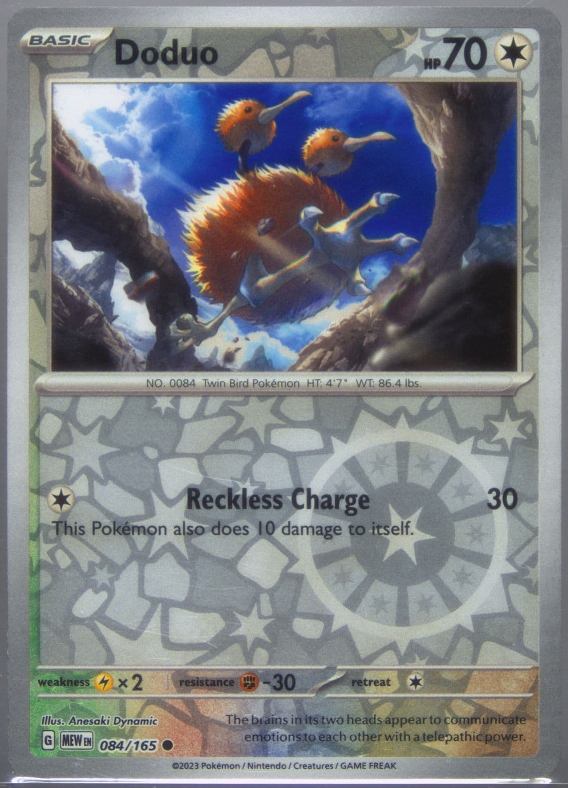 Doduo Reverse Holo (084) 2023 Pokemon Mew EN-151
