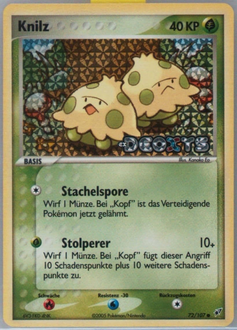 Knilz-Reverse Foil German (72) 2005 Pokemon EX Deoxys