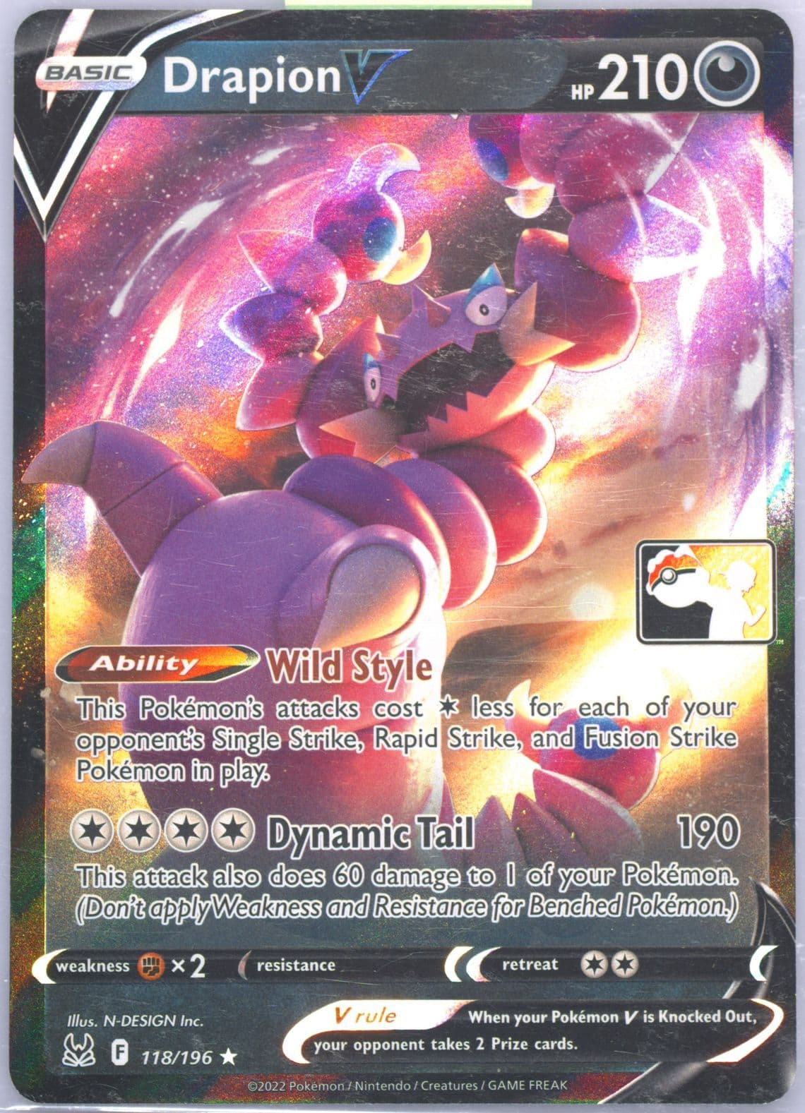 Drapion V (118) 2023 Pokemon Play! Pokemon Prize Pack: Series 3