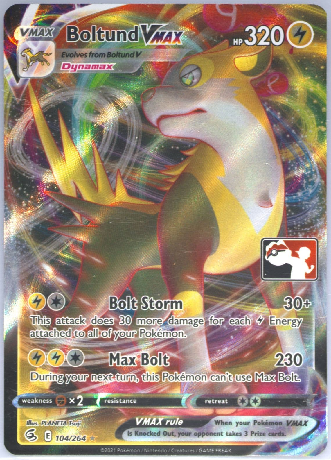 Full Art/Boltund Vmax (104) 2023 Pokemon Play! Pokemon Prize Pack: Series 2