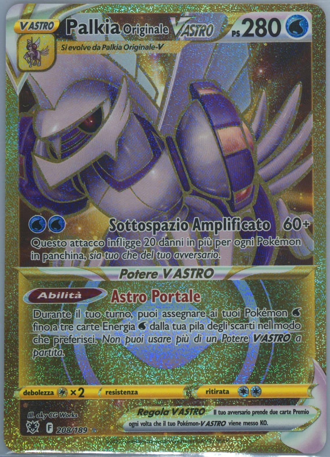 Full Art/Origin Forme Palkia Vstar Italian-Secret (208) 2022 Pokemon Sword & Shield Astral Radiance