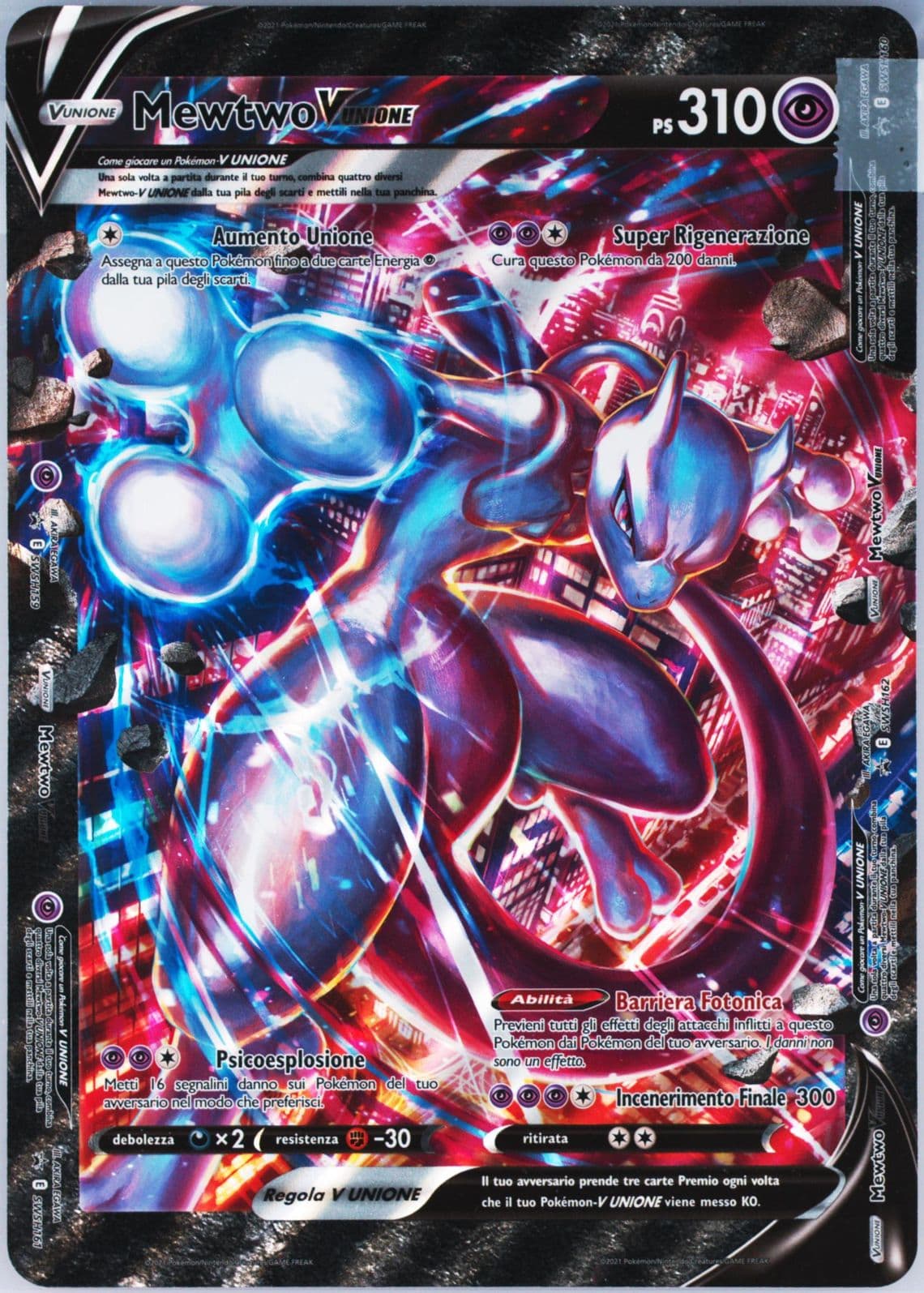 Mewtwo V-Union Mewtwo V-Union Special Collection-Jumbo-Italian 2021 Pokemon Swsh Black Star Promo