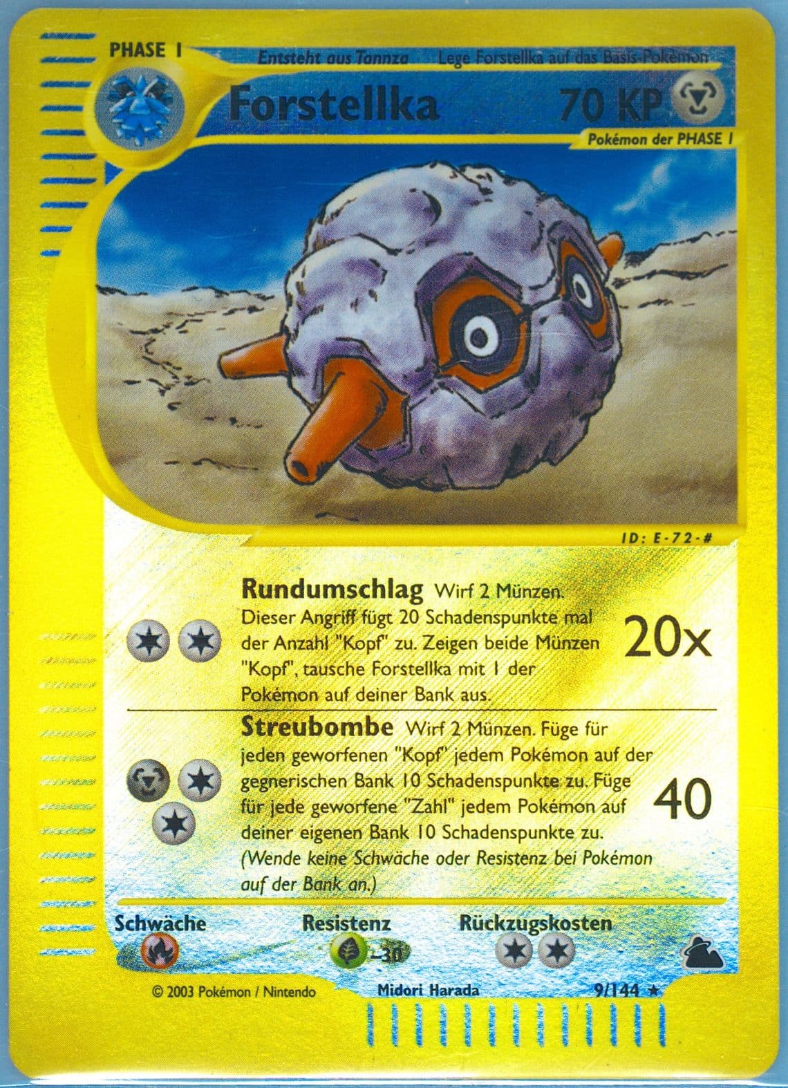 Forstellka-Reverse Foil German (9) 2003 Pokemon Skyridge