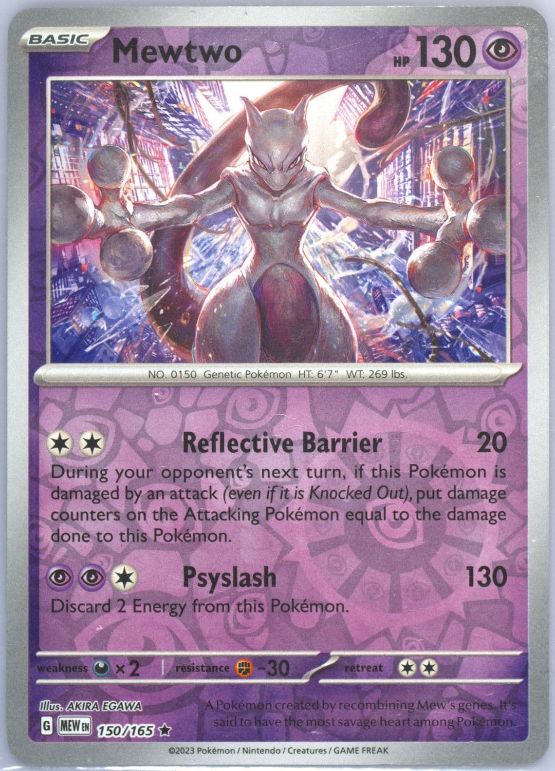 Mewtwo Reverse Holo (150) 2023 Pokemon Mew EN-151