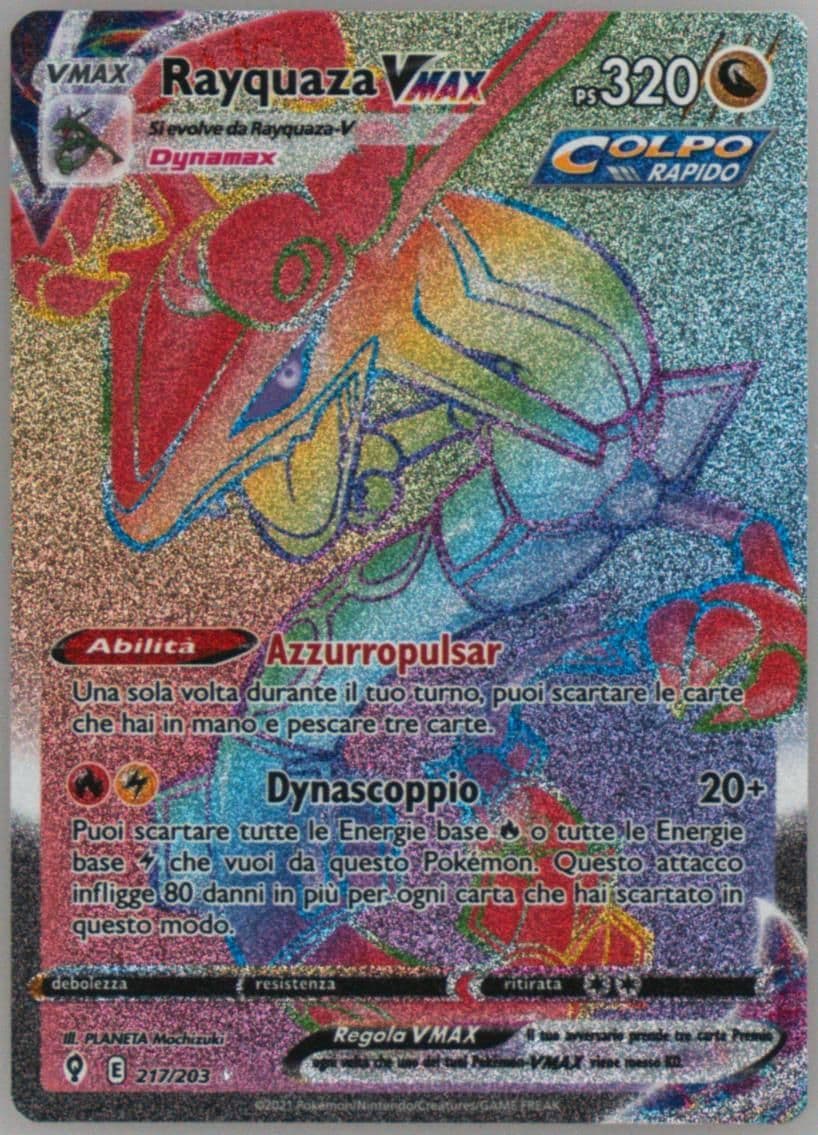 Full Art/Rayquaza Vmax Italian-Secret (217) 2021 Pokemon Sword & Shield Evolving Skies