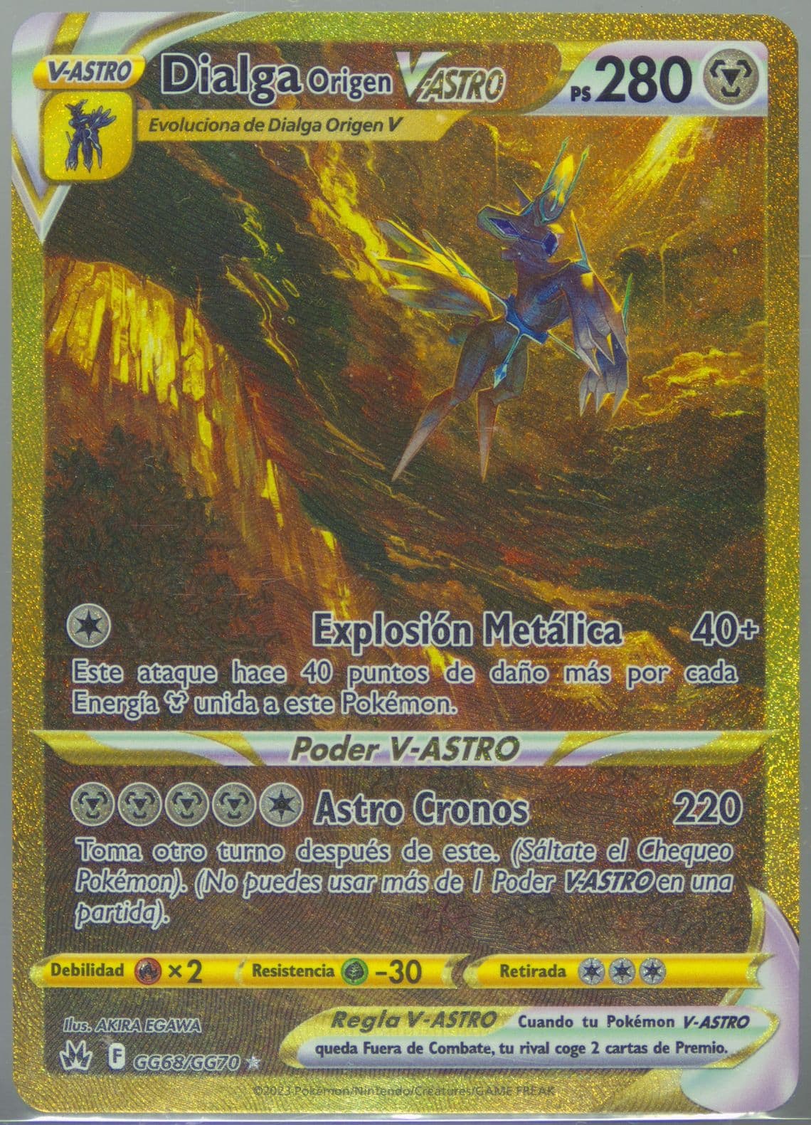 Full Art/Dialga Origen Vastro Spanish-Secret (GG68) 2023 Pokemon Sword and Shield Crown Zenith