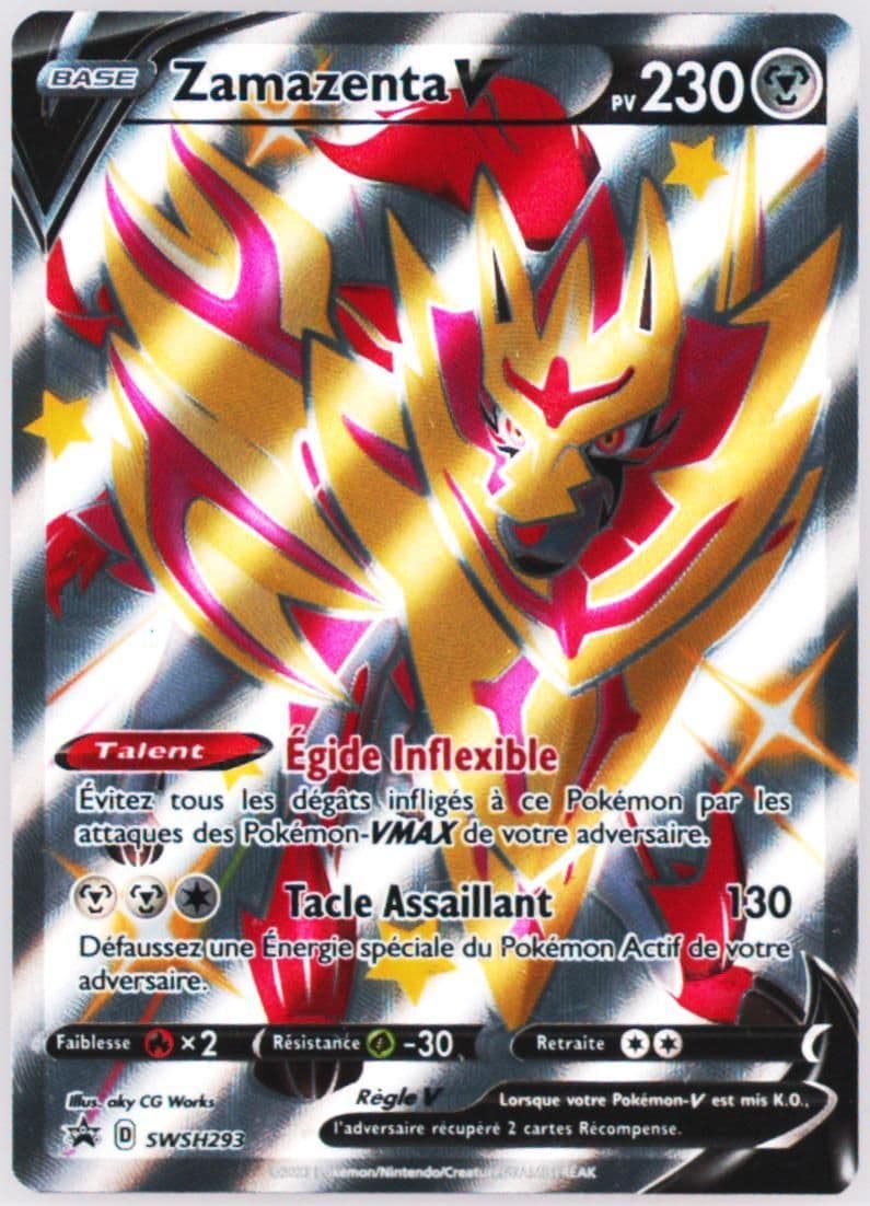 Zamazenta V Crown Zenith Premium Figure Collection-French (293) 2023 Pokemon Swsh Black Star Promo