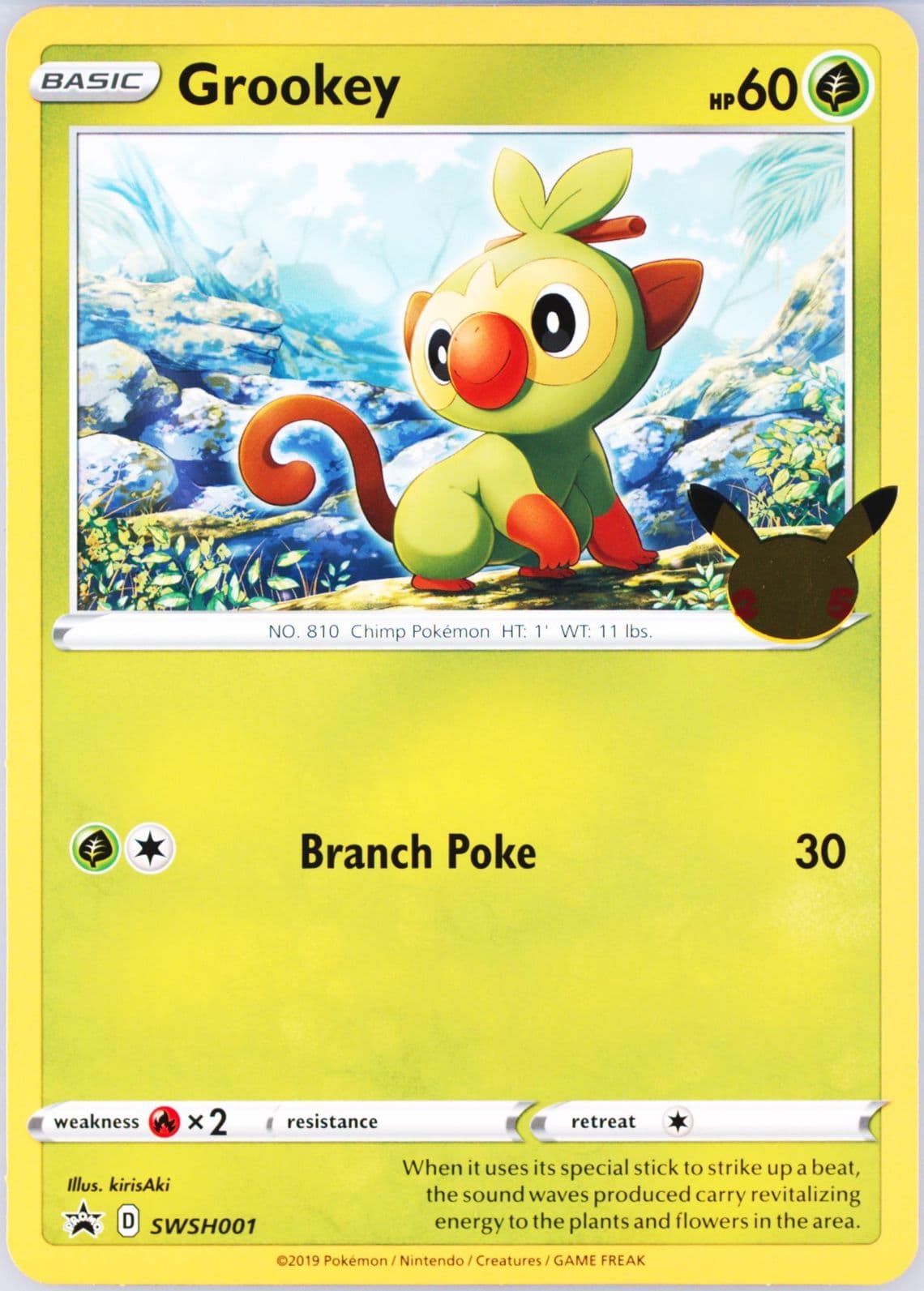 Grookey (001) 2021 Pokemon First Partner Jumbos