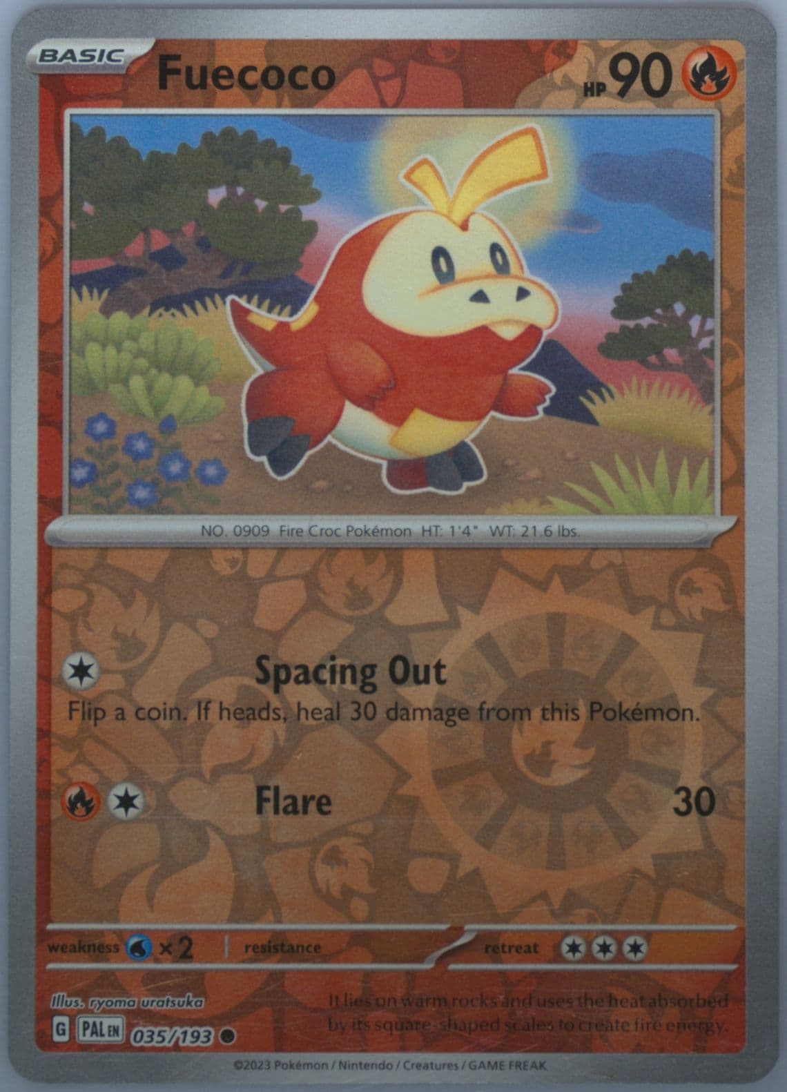 Fuecoco Reverse Holo (035) 2023 Pokemon Pal EN-Paldea Evolved