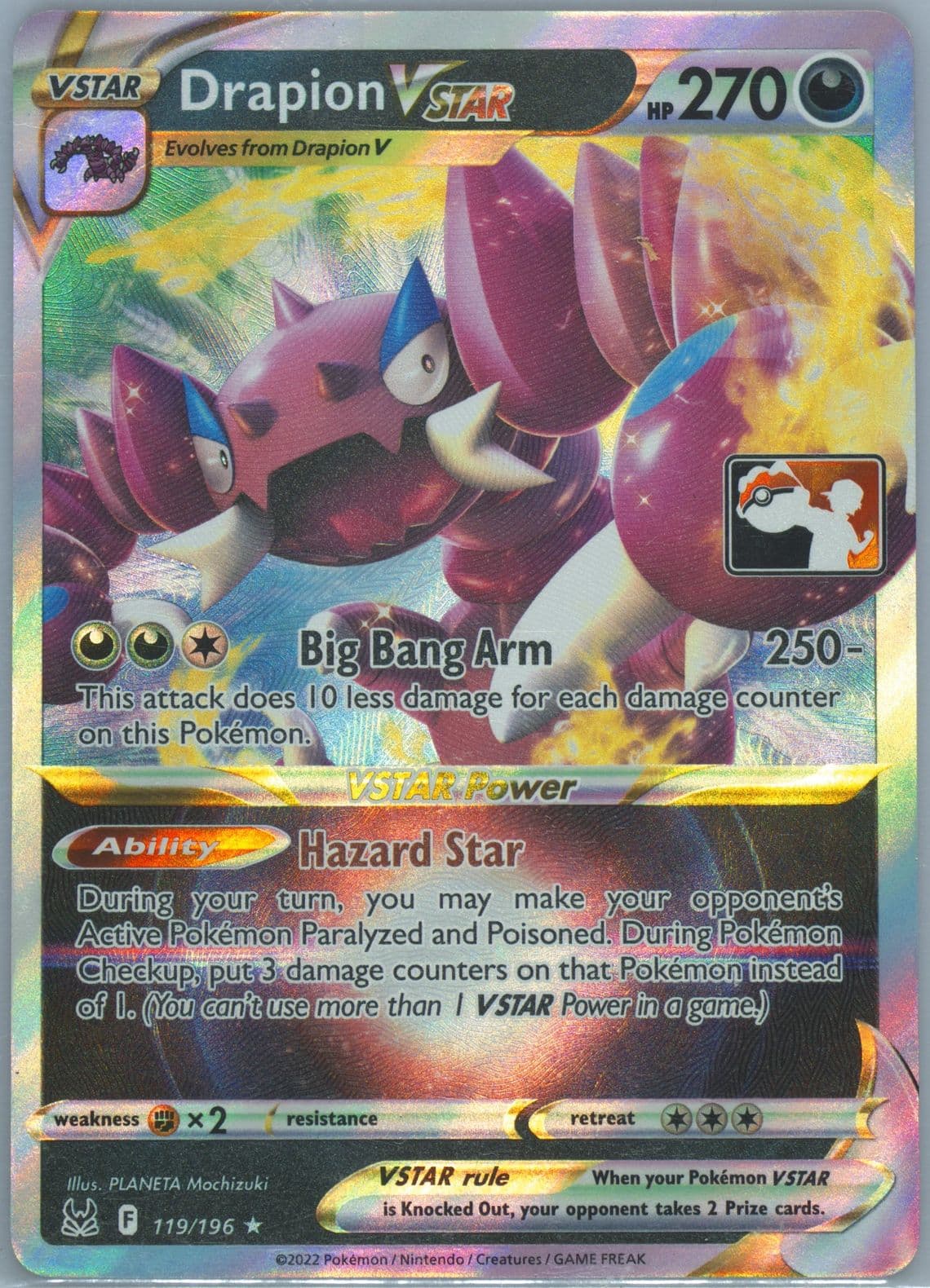 Drapion Vstar (119) 2023 Pokemon Play! Pokemon Prize Pack: Series 3