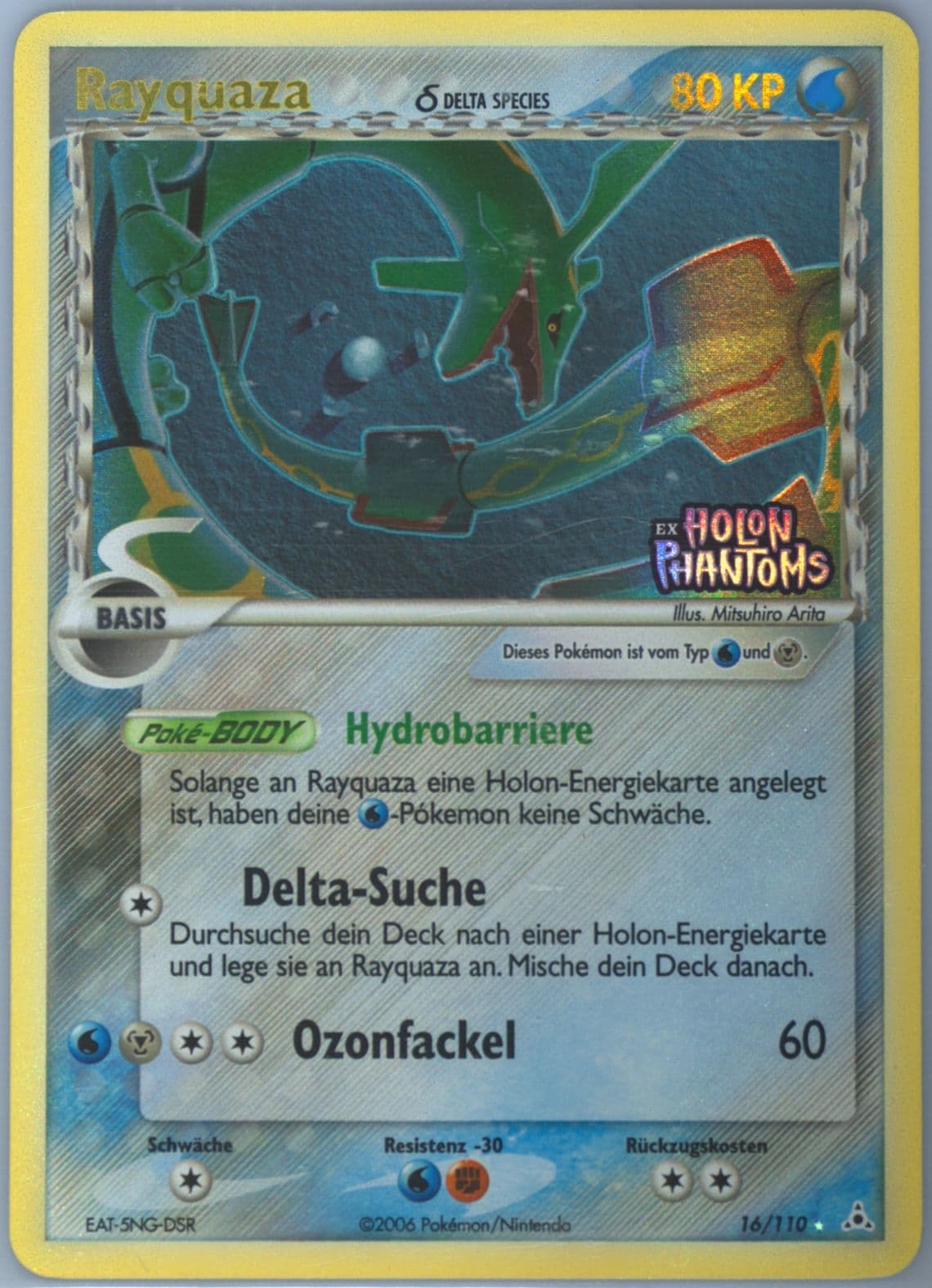 Rayquaza-Reverse Foil German (16) 2006 Pokemon EX Holon Phantoms