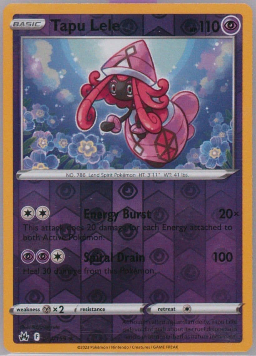 Tapu Lele-Reverse Foil (064) 2023 Pokemon Sword and Shield Crown Zenith