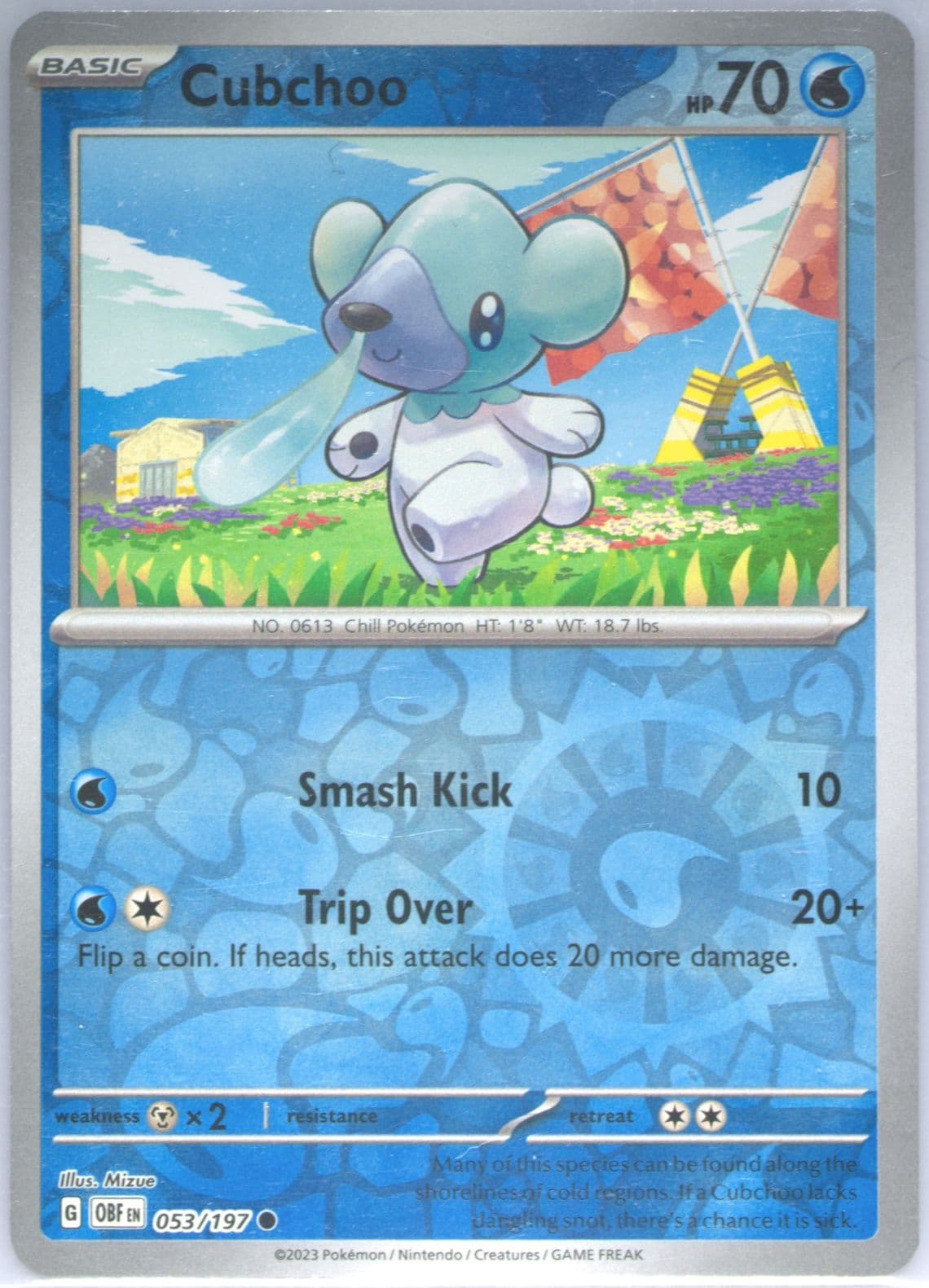 Cubchoo Reverse Holo (053) 2023 Pokemon Obf EN-Obsidian Flames