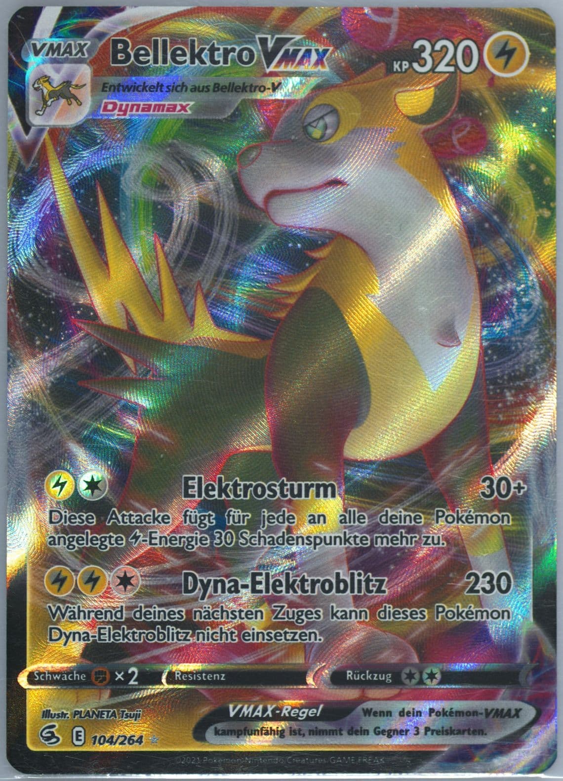 Full Art/Bellektro Vmax German (104) 2021 Pokemon Sword & Shield Fusion Strike