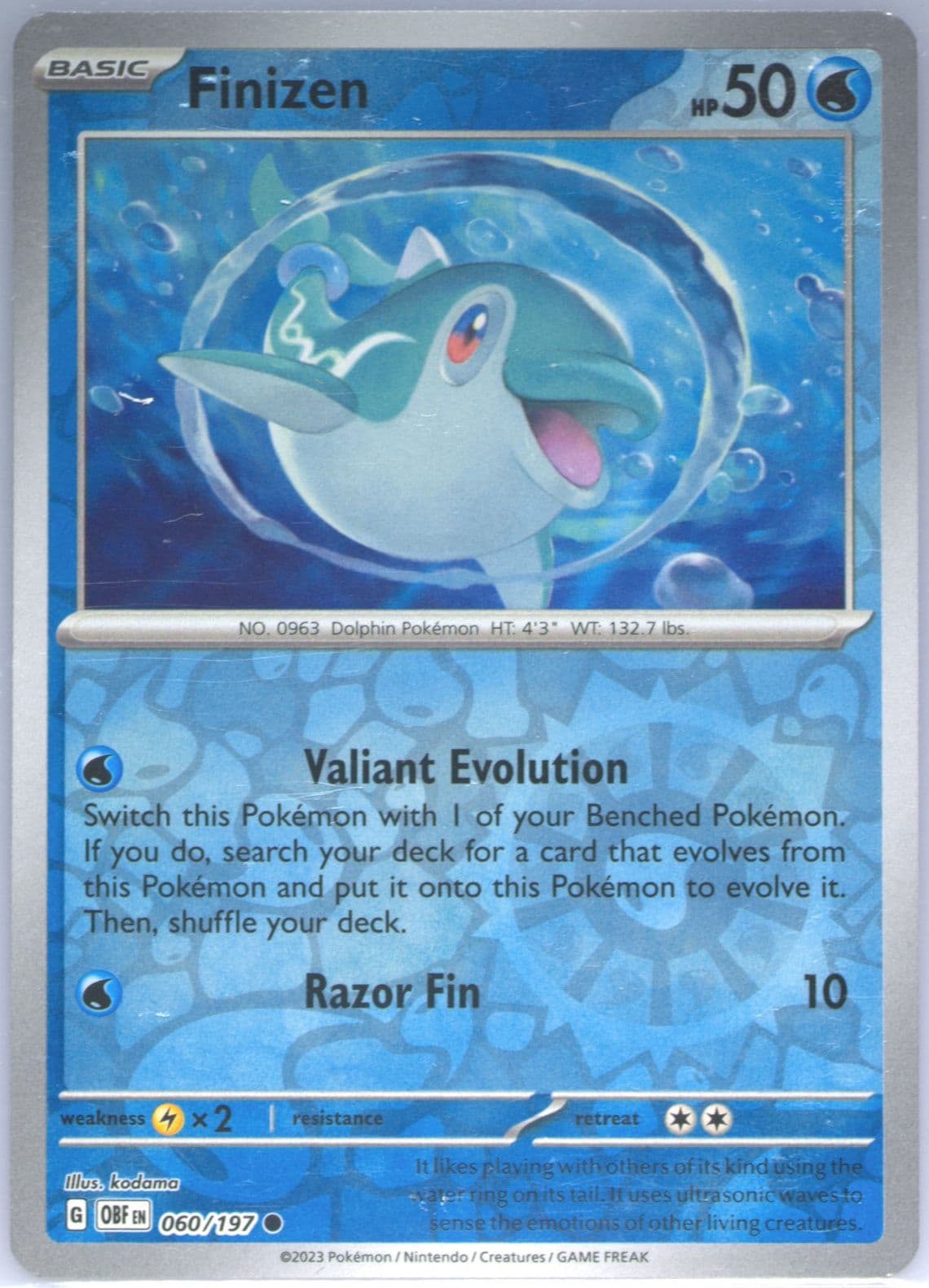Finizen Reverse Holo (060) 2023 Pokemon Obf EN-Obsidian Flames